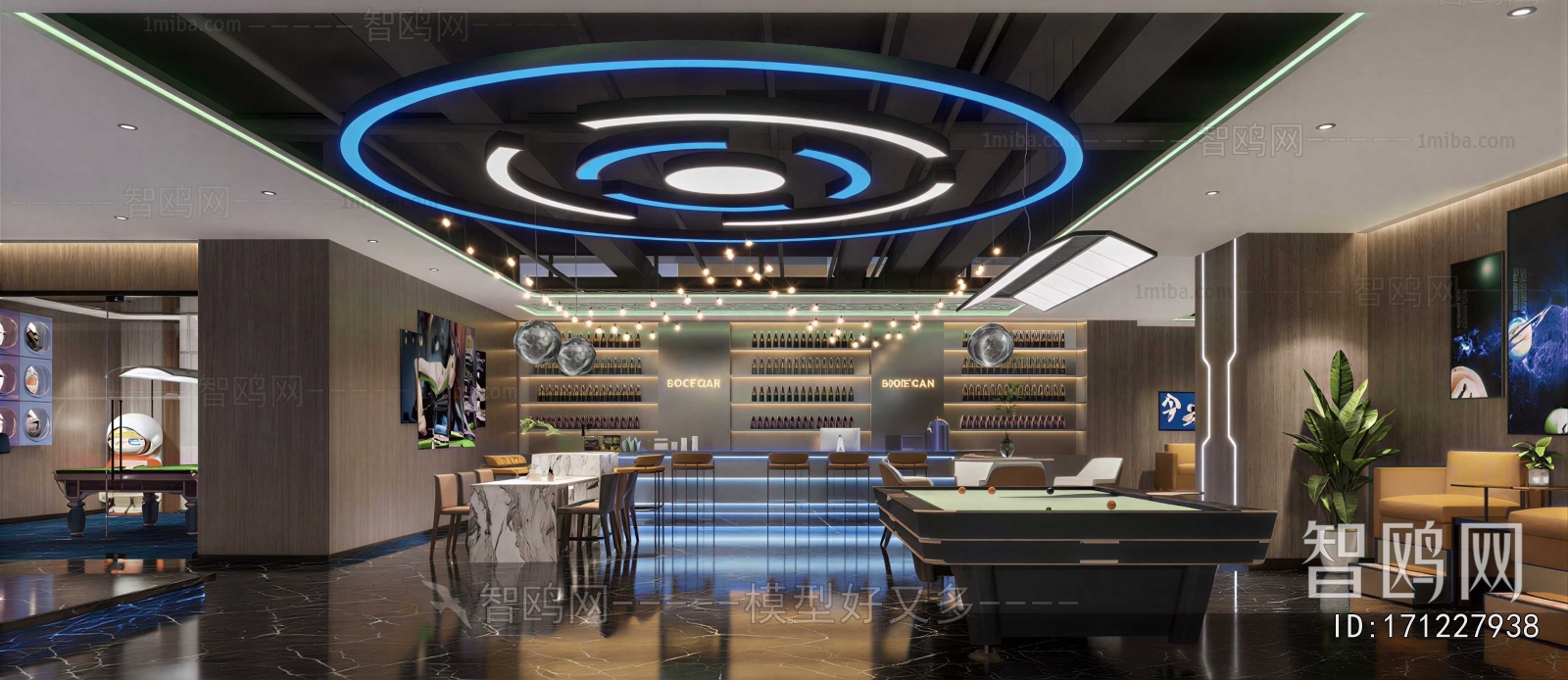 Modern Billiard Room