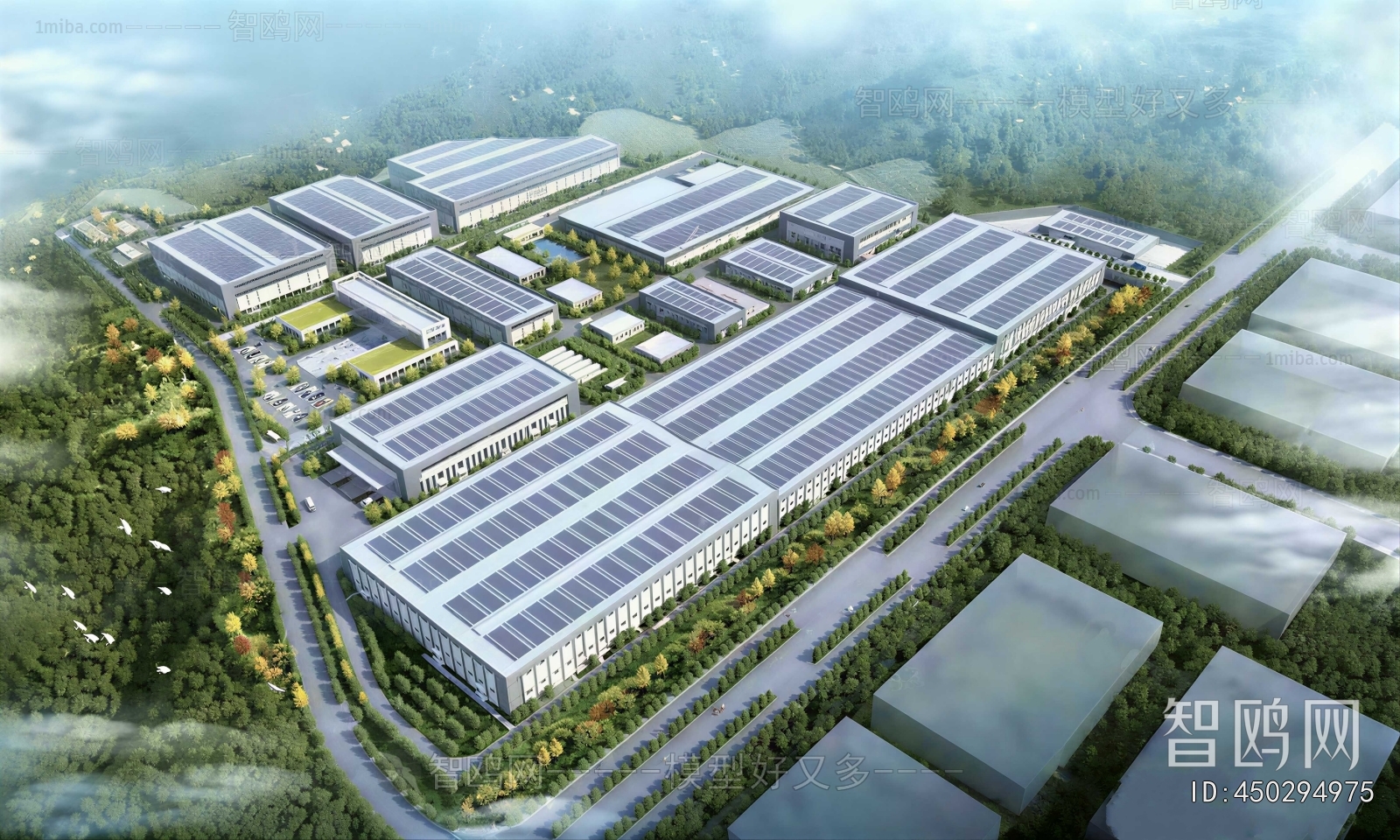 Modern Architectural Bird's-eye View Planning