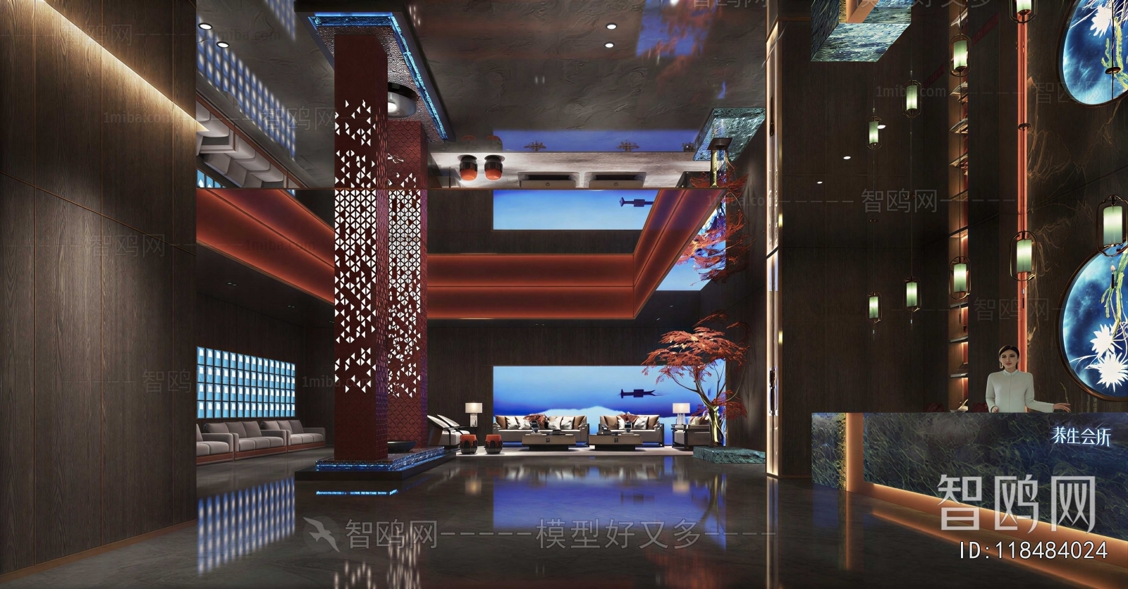 New Chinese Style Lobby Hall