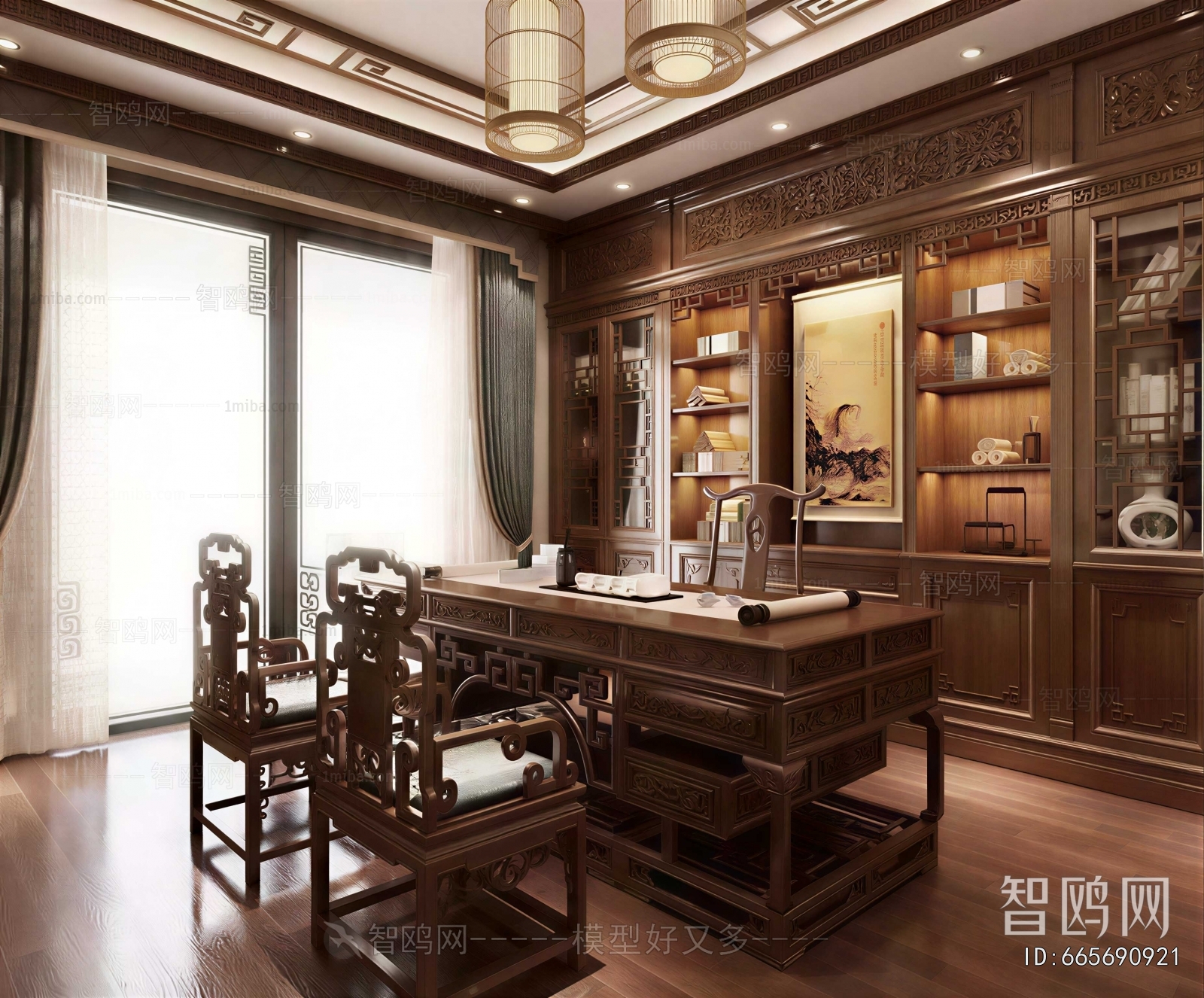 Chinese Style Study Space