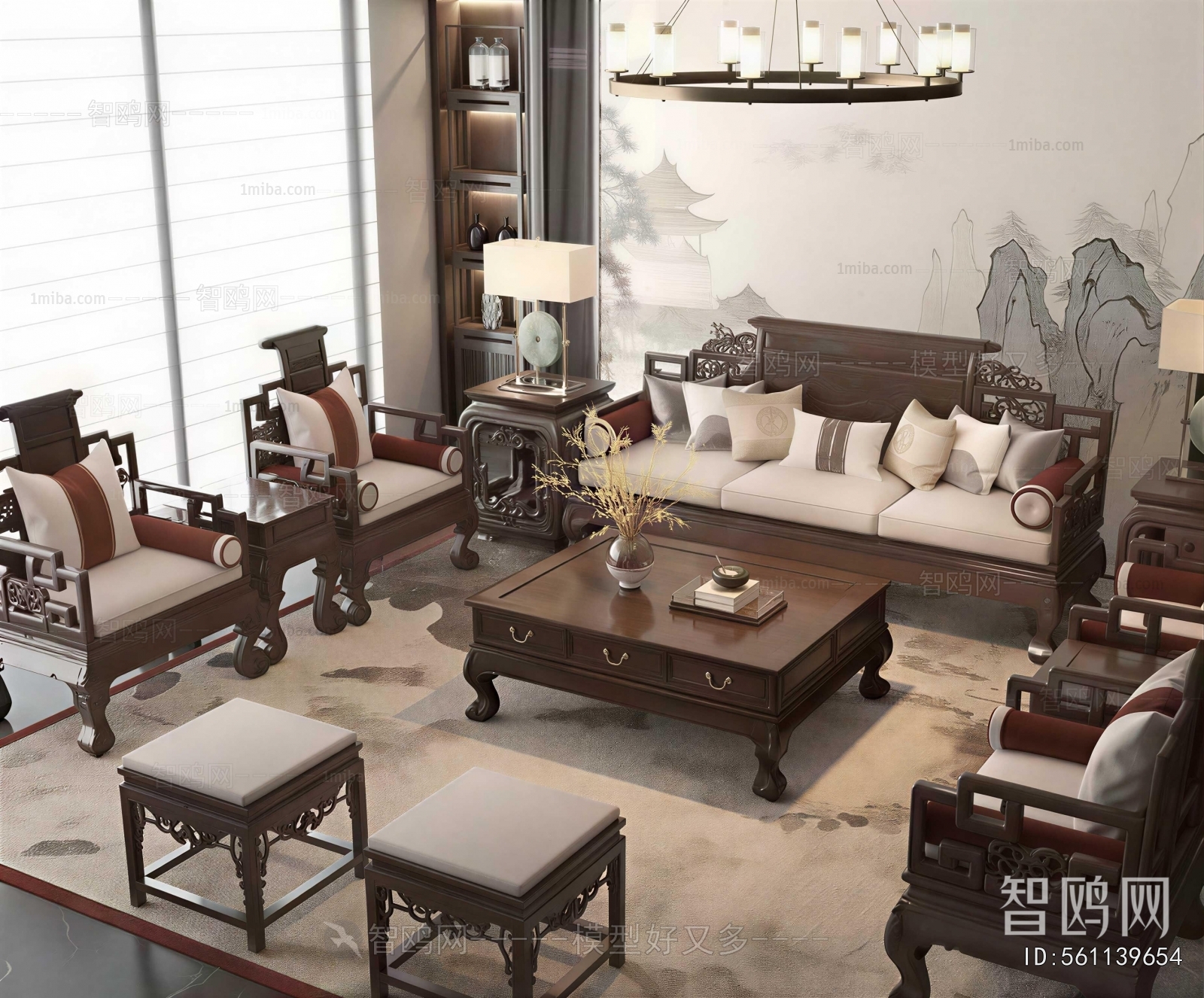 Chinese Style Sofa Combination