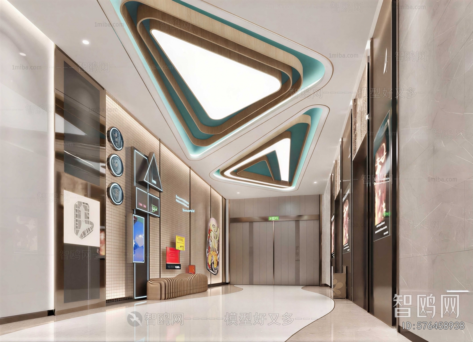 Modern Office Elevator Hall