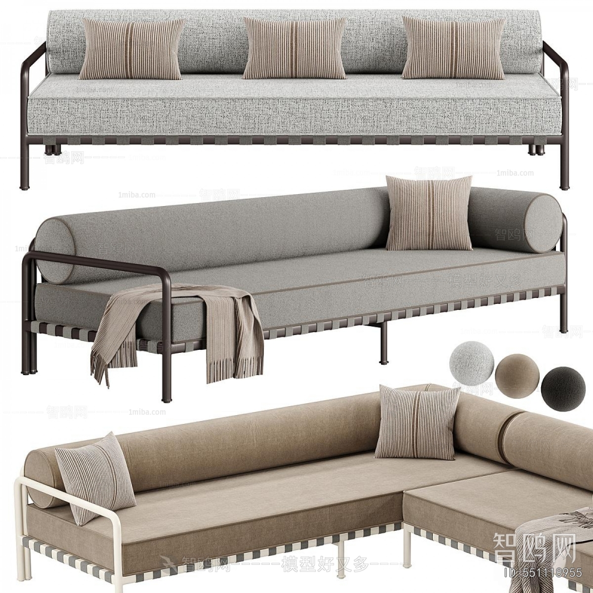 Modern Multi Person Sofa