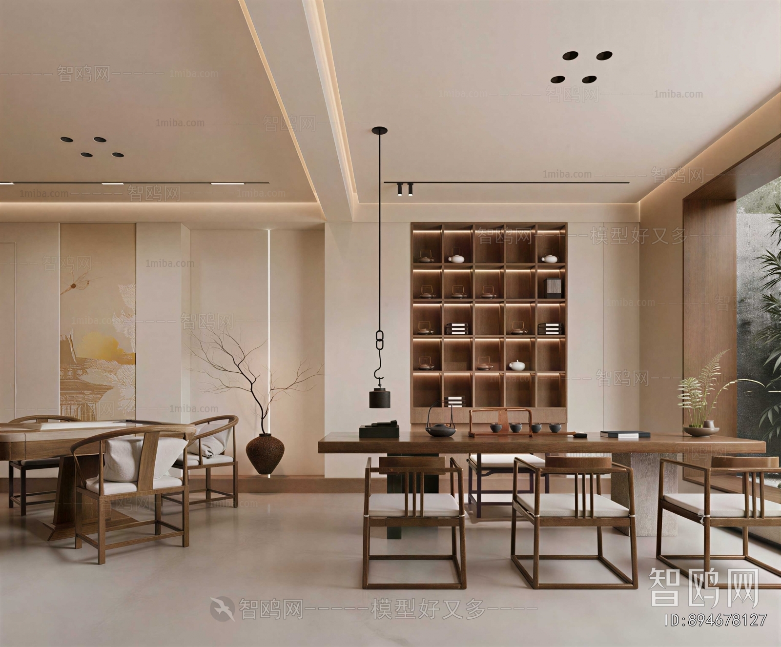 New Chinese Style Office Tea Room