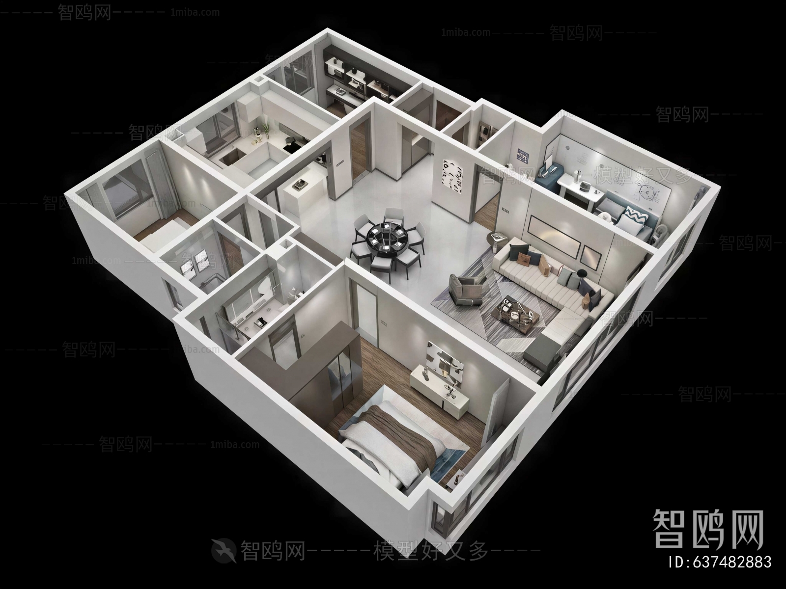 Modern A Bird's-eye View Of Home Decoration