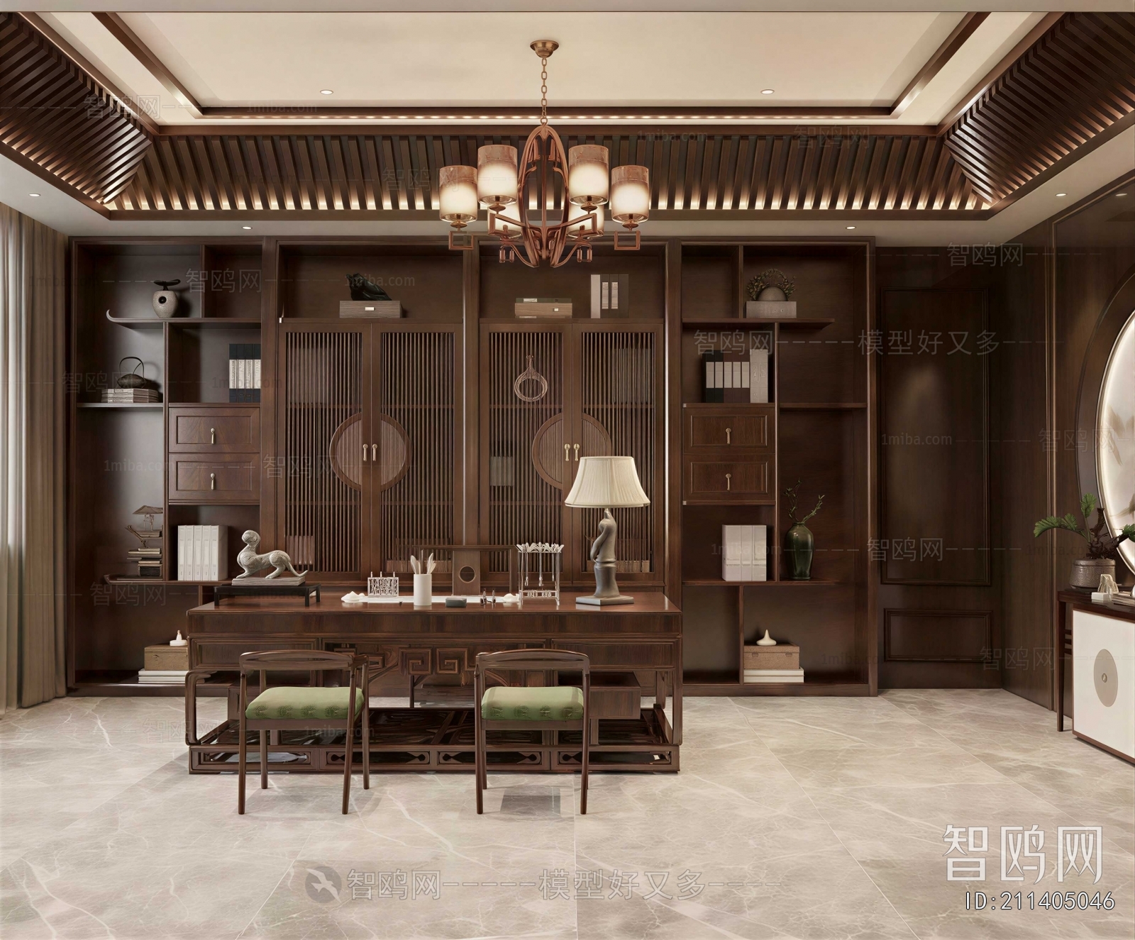 New Chinese Style Study Space