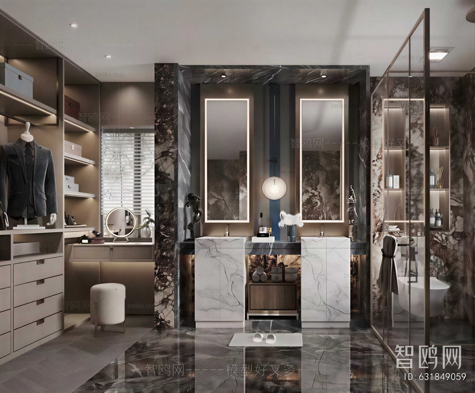 Modern Clothes Storage Area