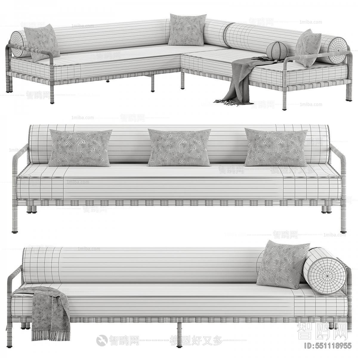 Modern Multi Person Sofa