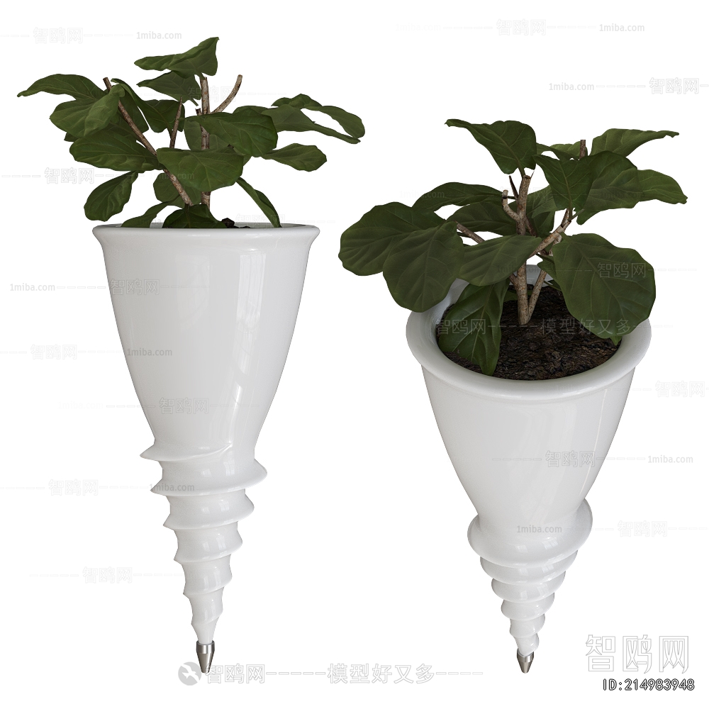 Modern Ground Green Plant Potted Plants