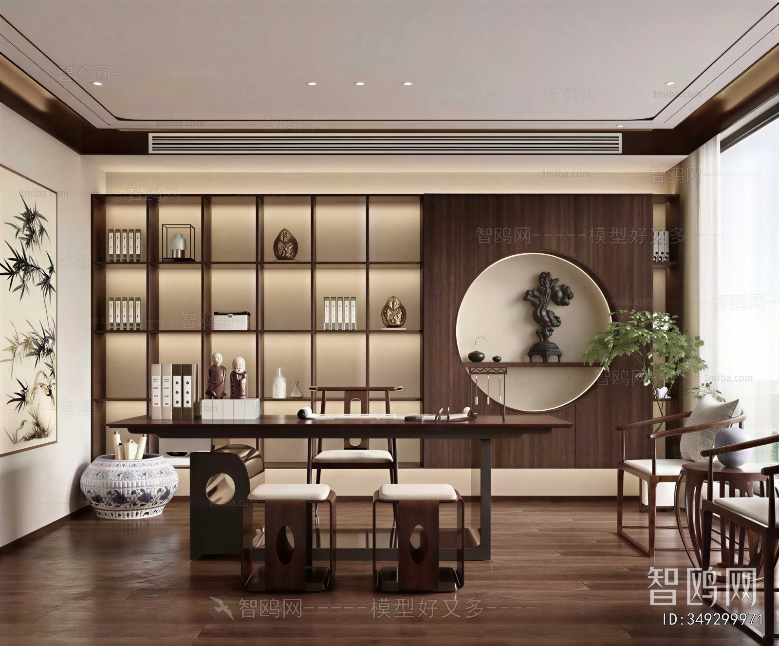 New Chinese Style Study Space