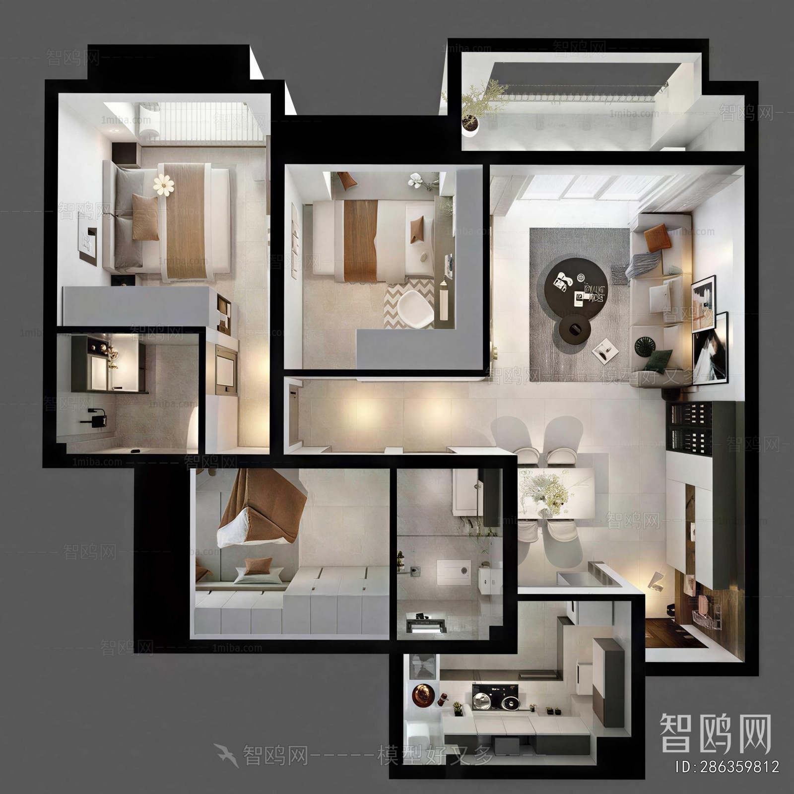 Modern A Bird's-eye View Of Home Decoration