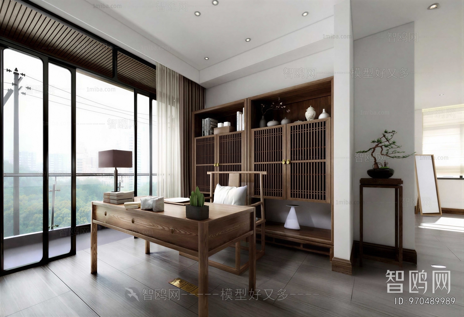 New Chinese Style Study Space