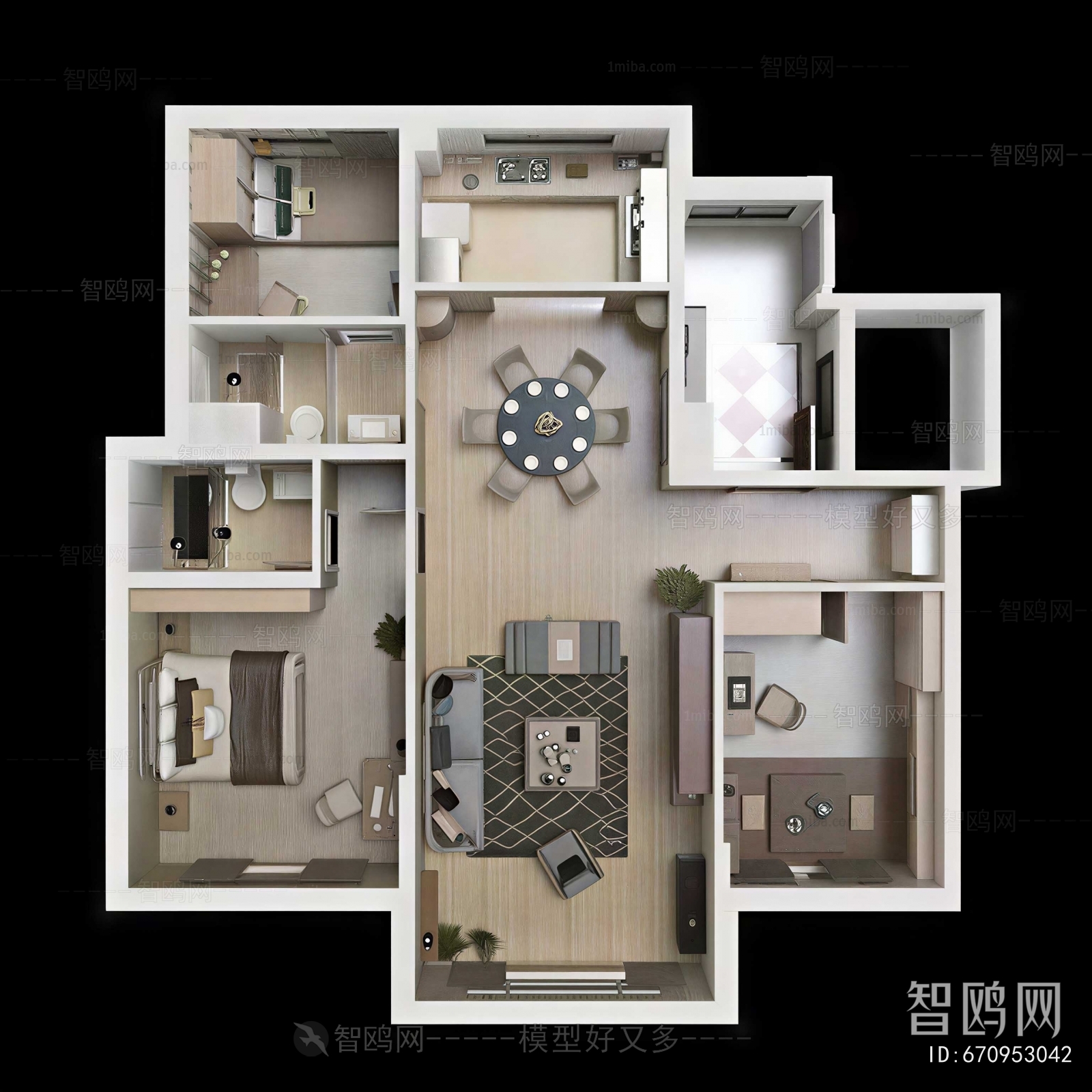 Modern A Bird's-eye View Of Home Decoration