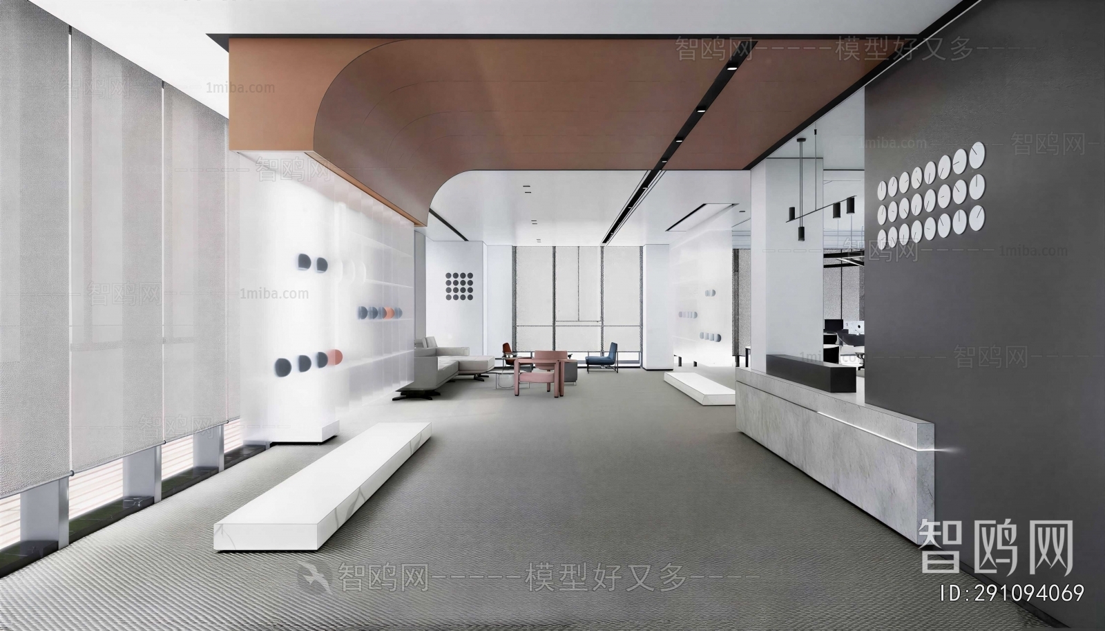 Modern Office Reception Desk