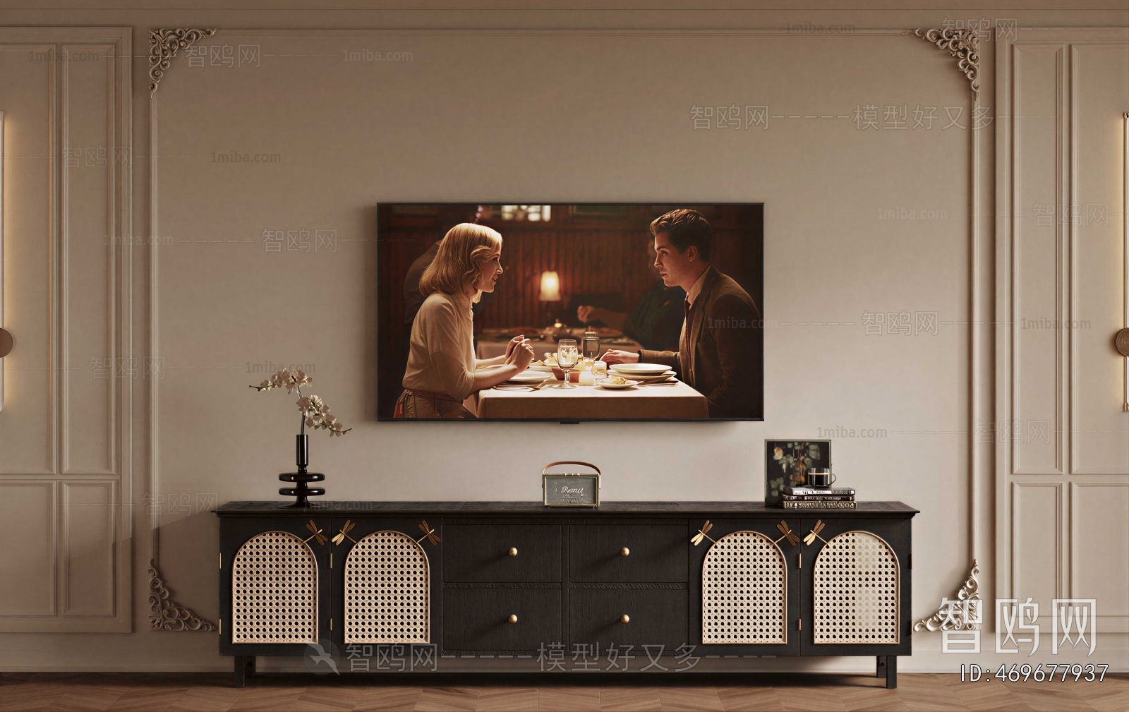 French Style TV Cabinet