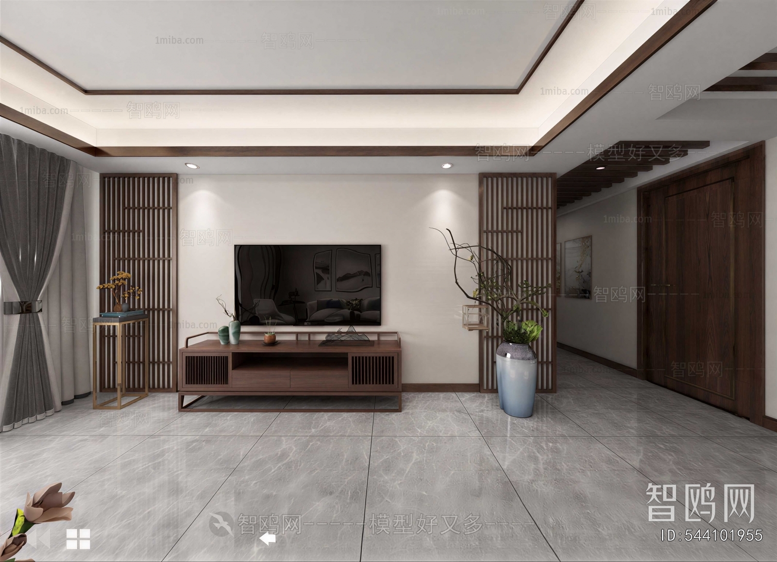 New Chinese Style A Living Room