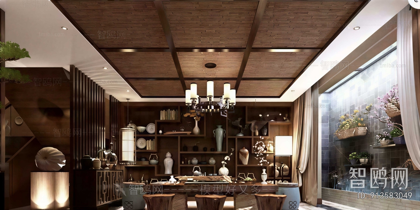 New Chinese Style Study Space