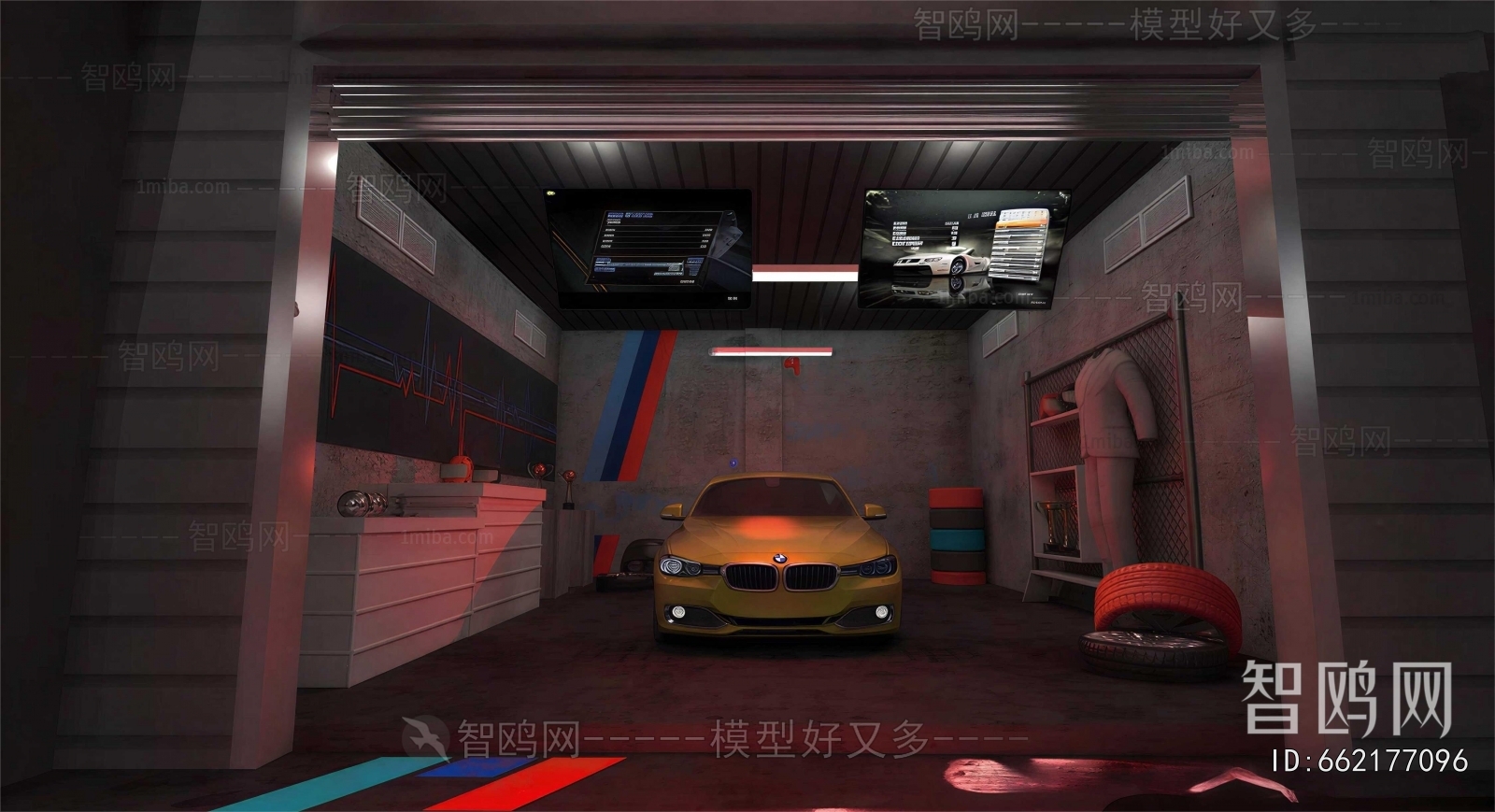 Industrial Style Underground Garage