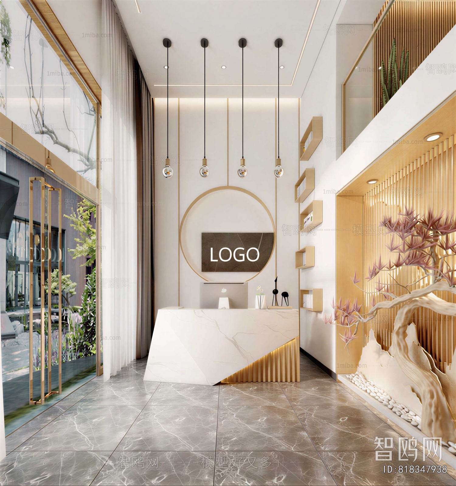 Modern Office Reception Desk