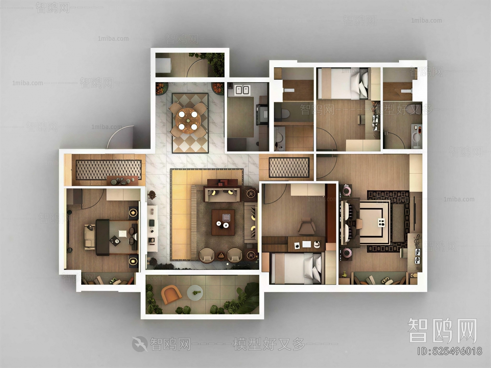 Modern A Bird's-eye View Of Home Decoration