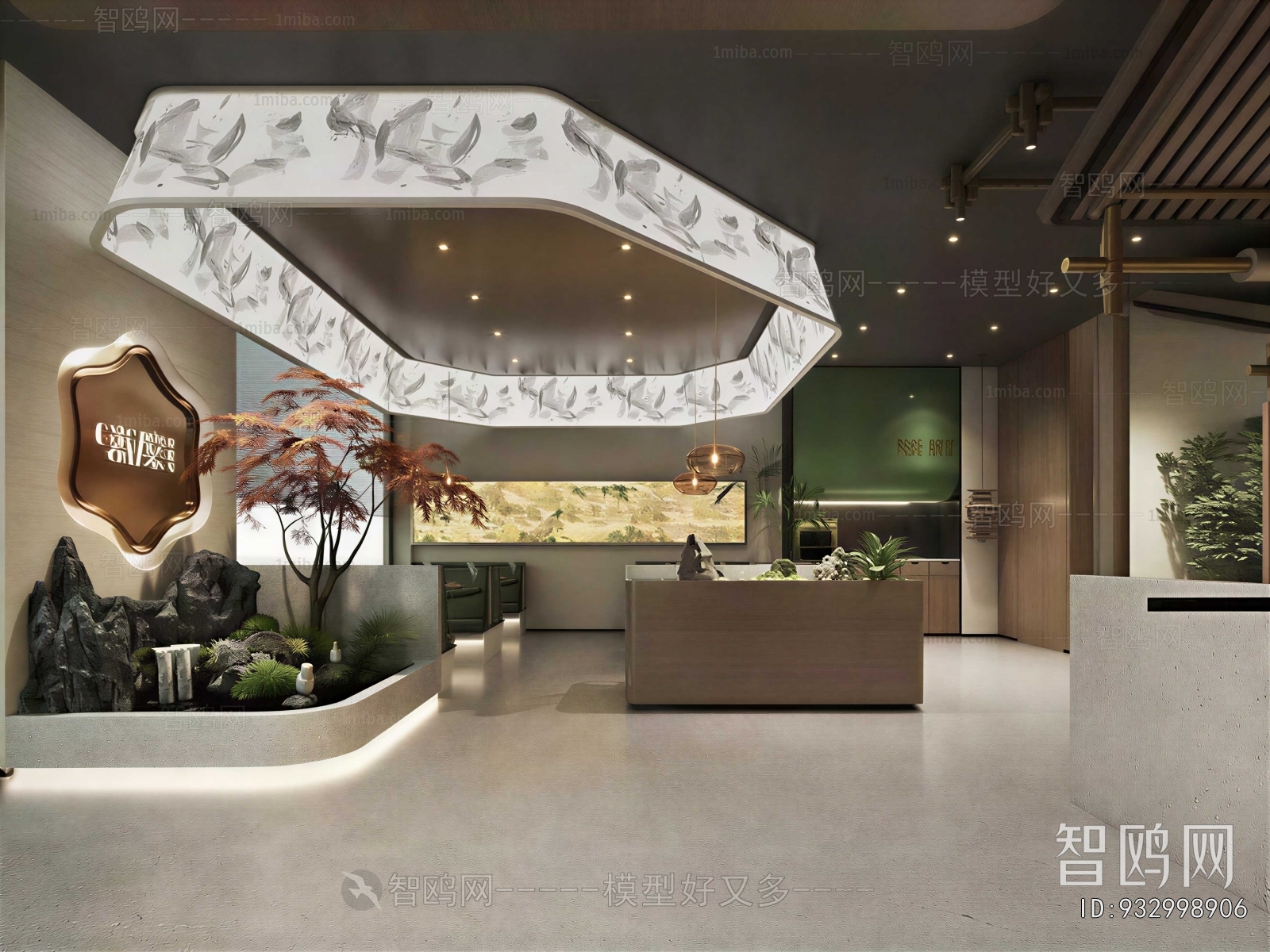 New Chinese Style Office Reception Desk