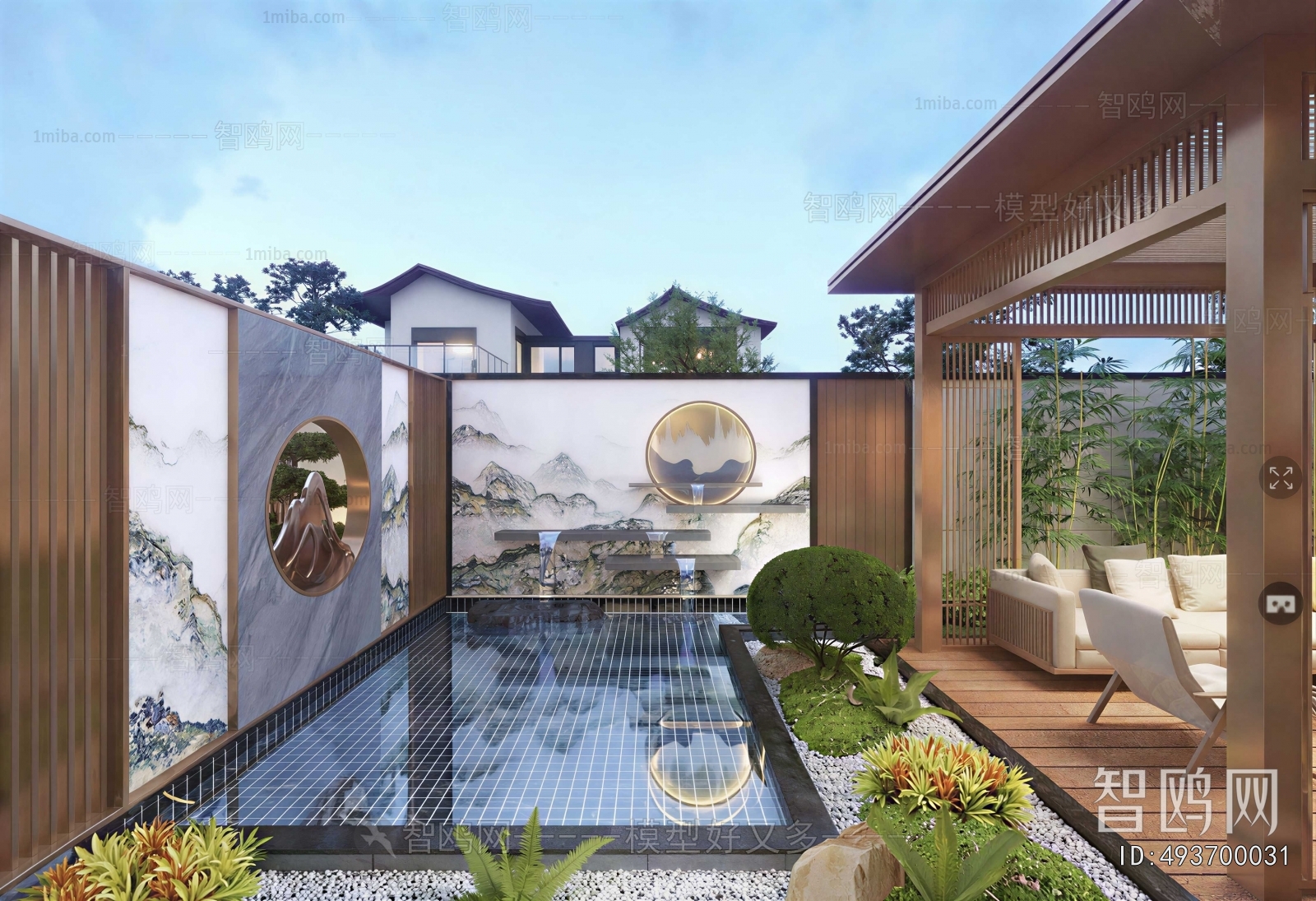 New Chinese Style Courtyard/landscape