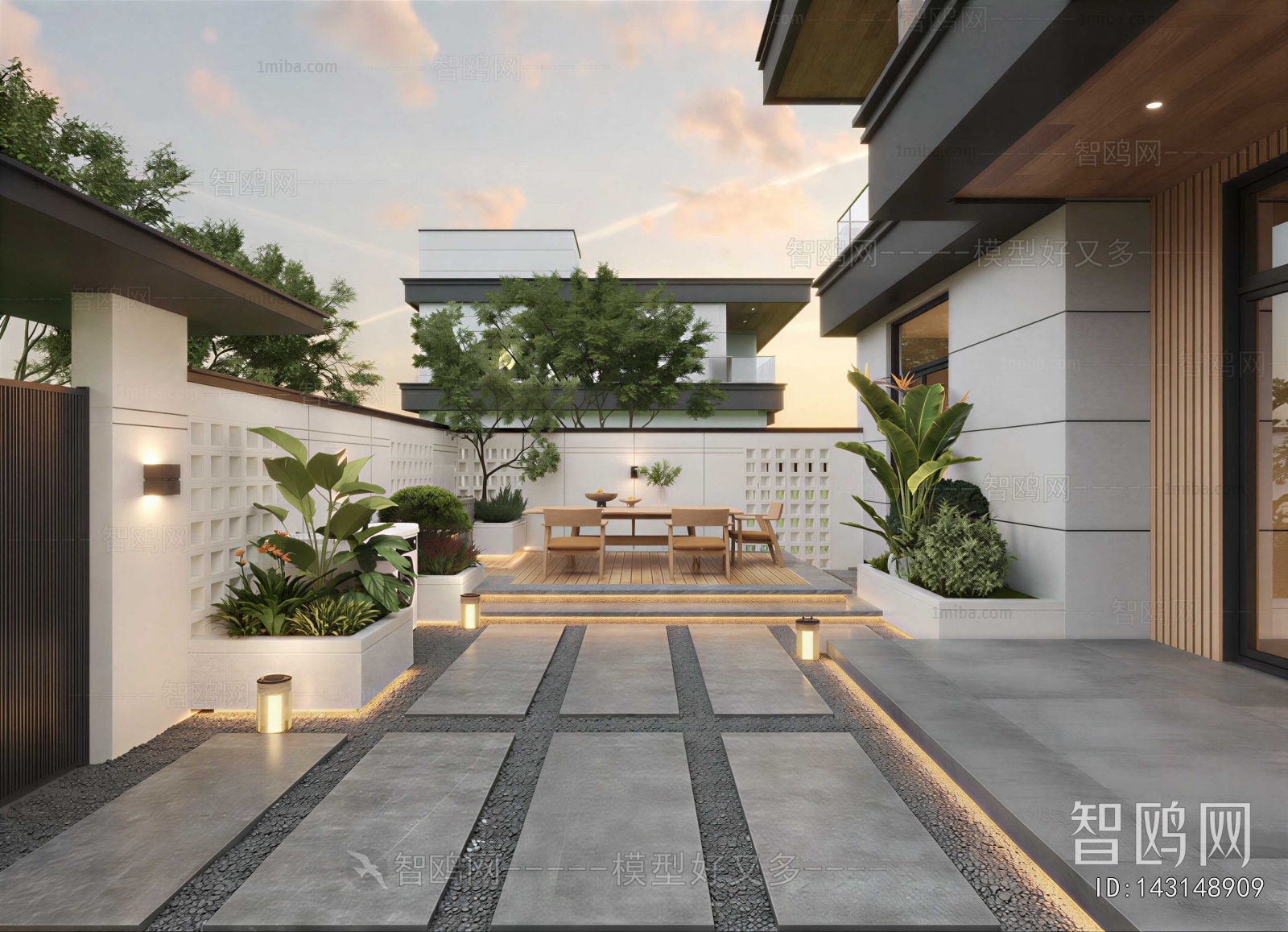 Modern Courtyard/landscape