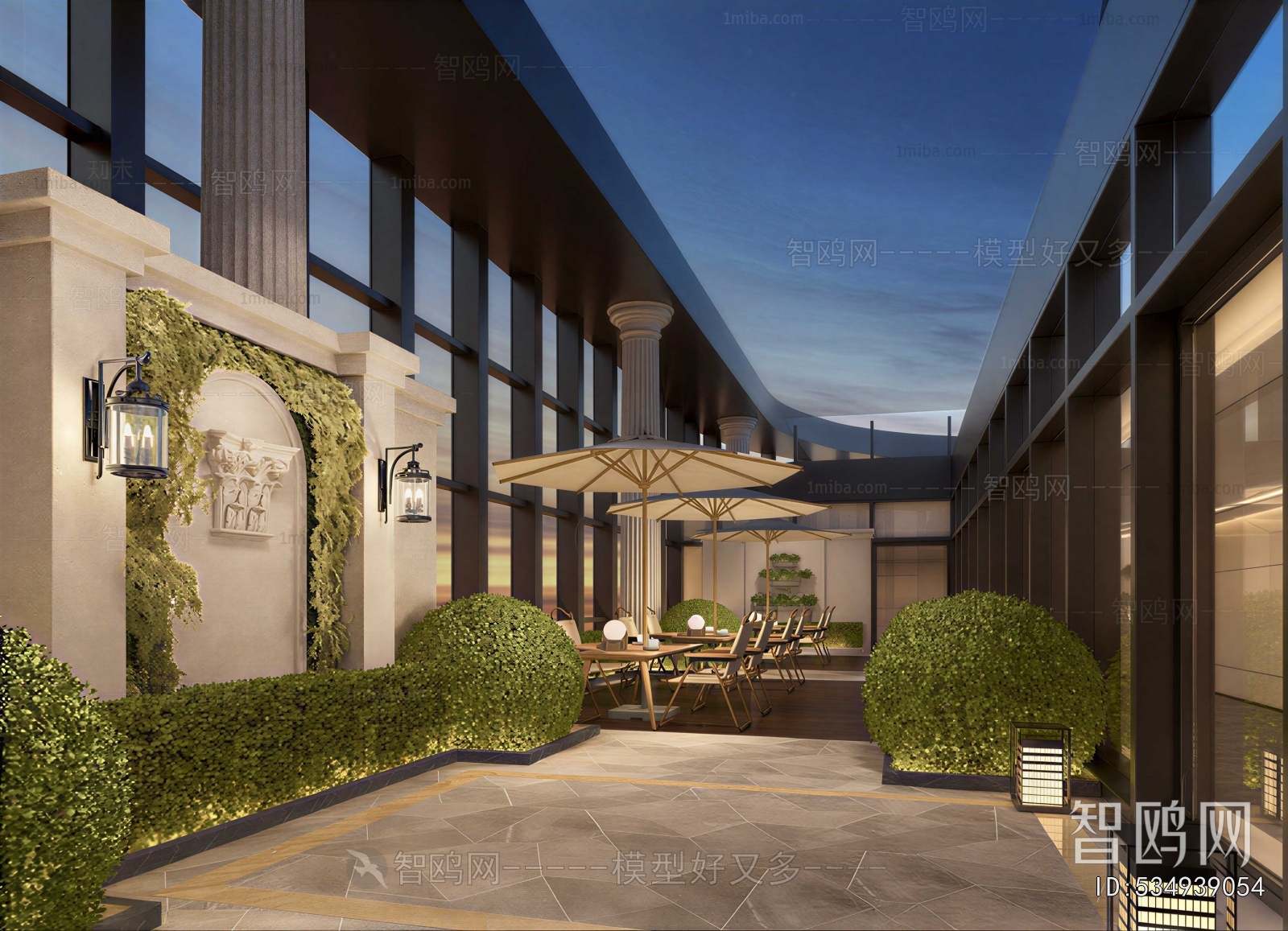 Modern Courtyard/landscape