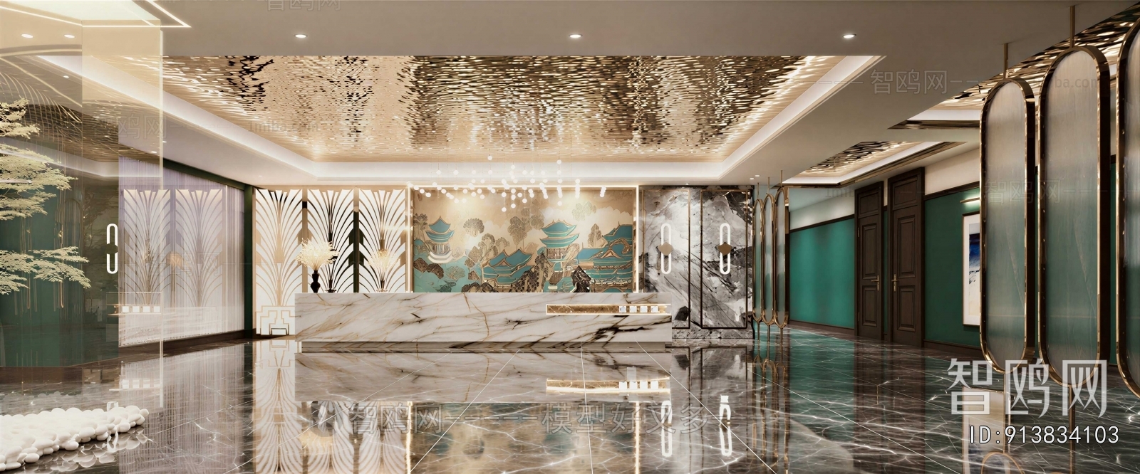 New Chinese Style Lobby Hall