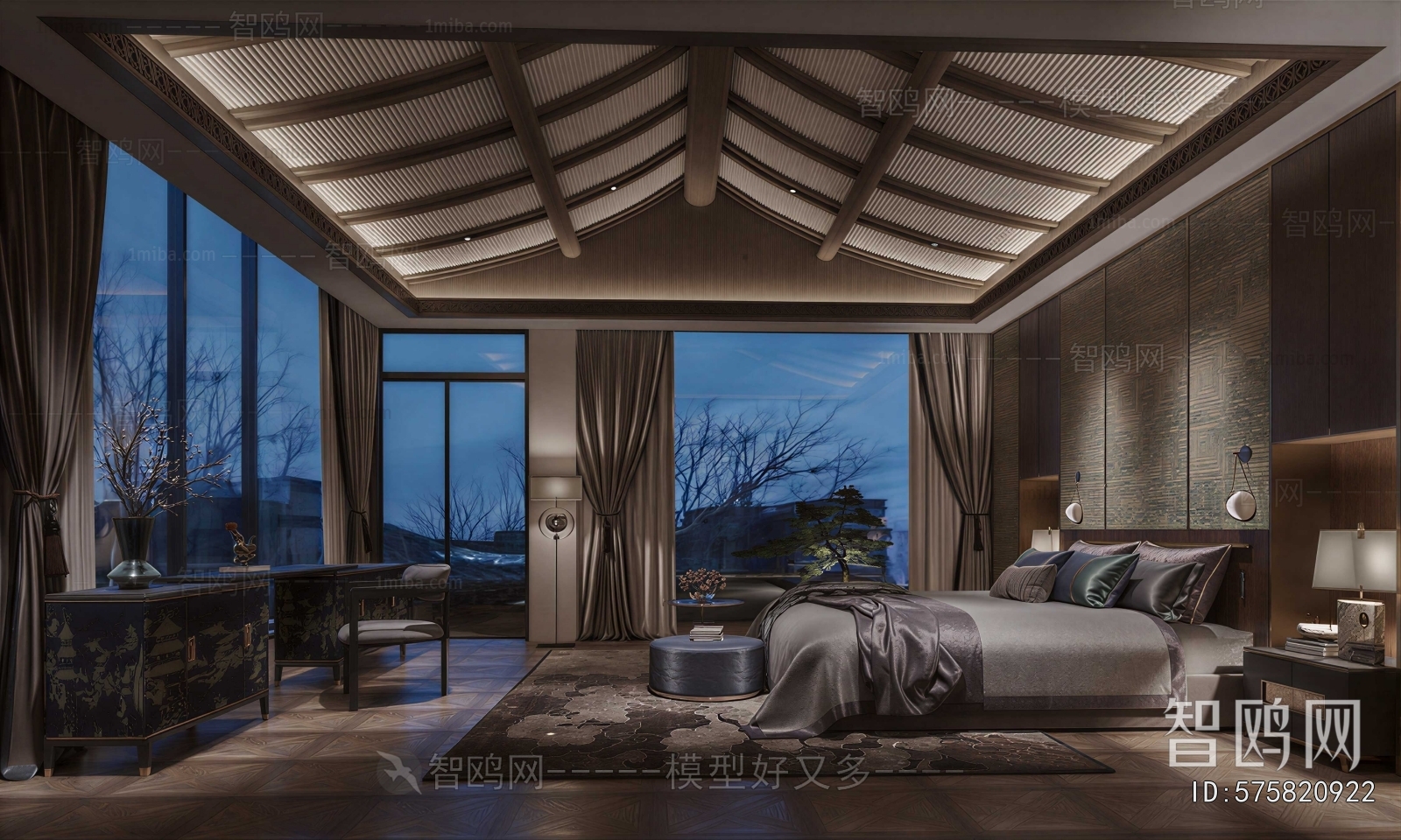 New Chinese Style Bedroom