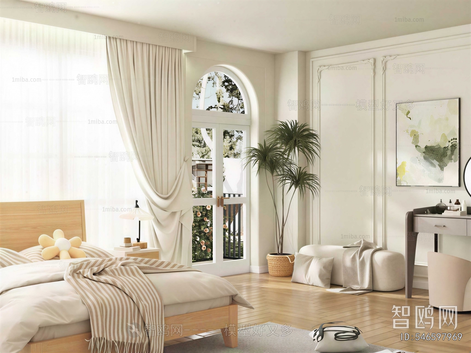 Simple European Style Bedroom