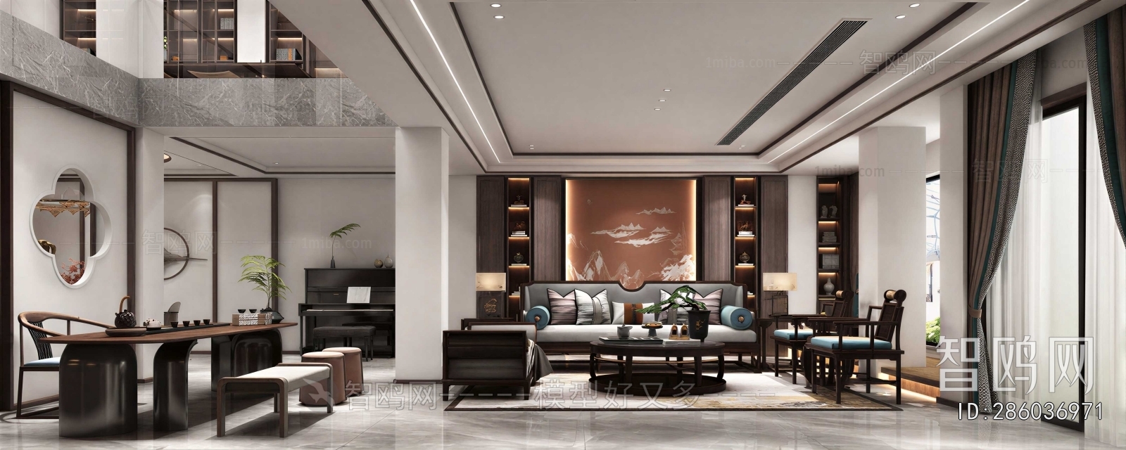 New Chinese Style A Living Room