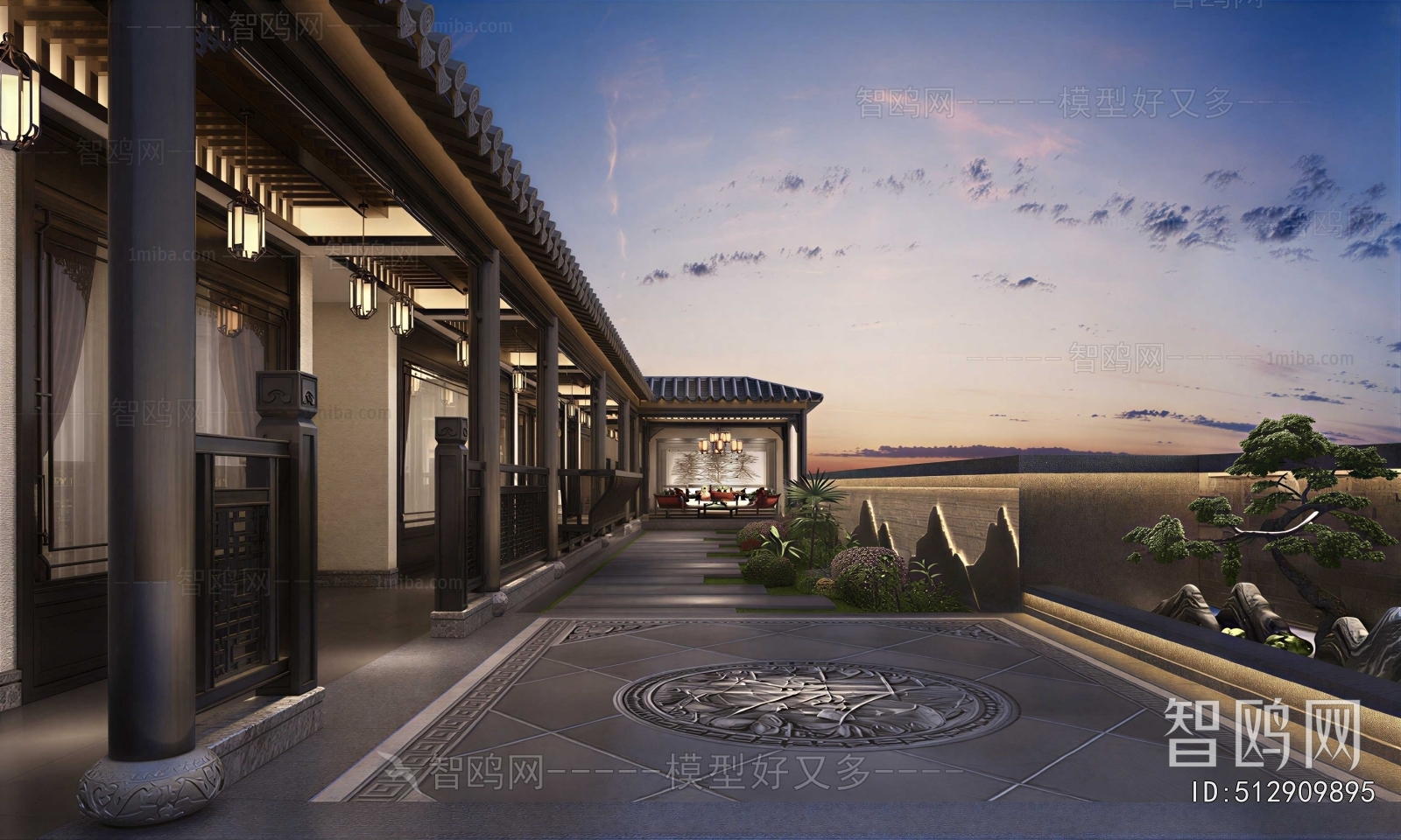 New Chinese Style Courtyard/landscape