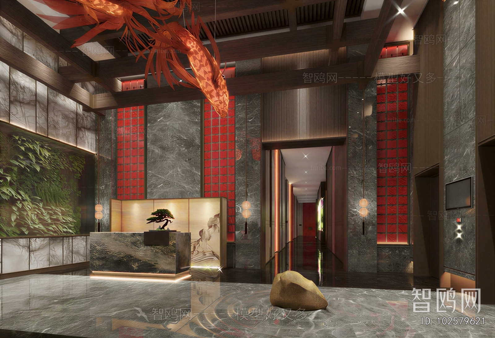 New Chinese Style Lobby Hall