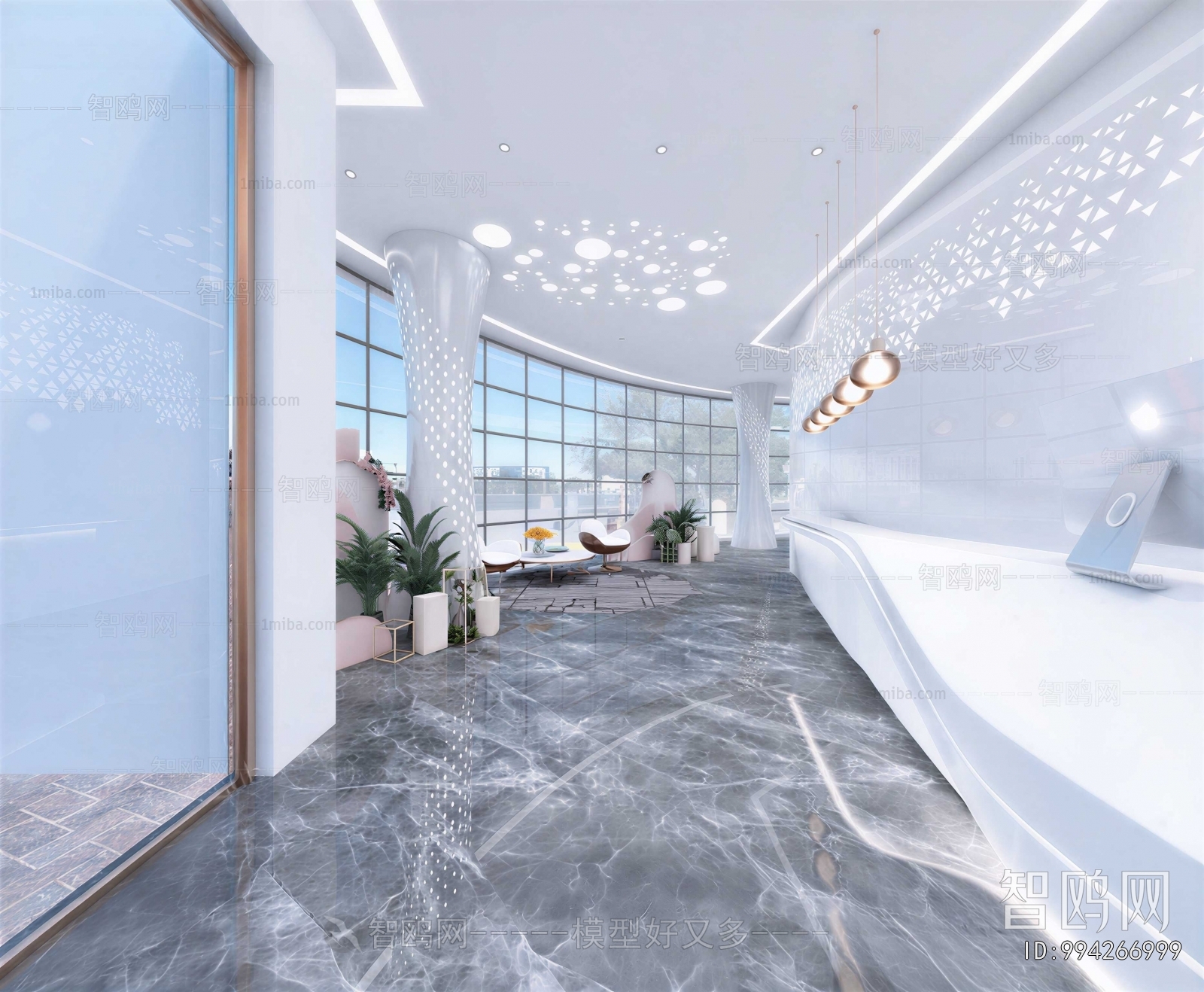 Modern Office Reception Desk