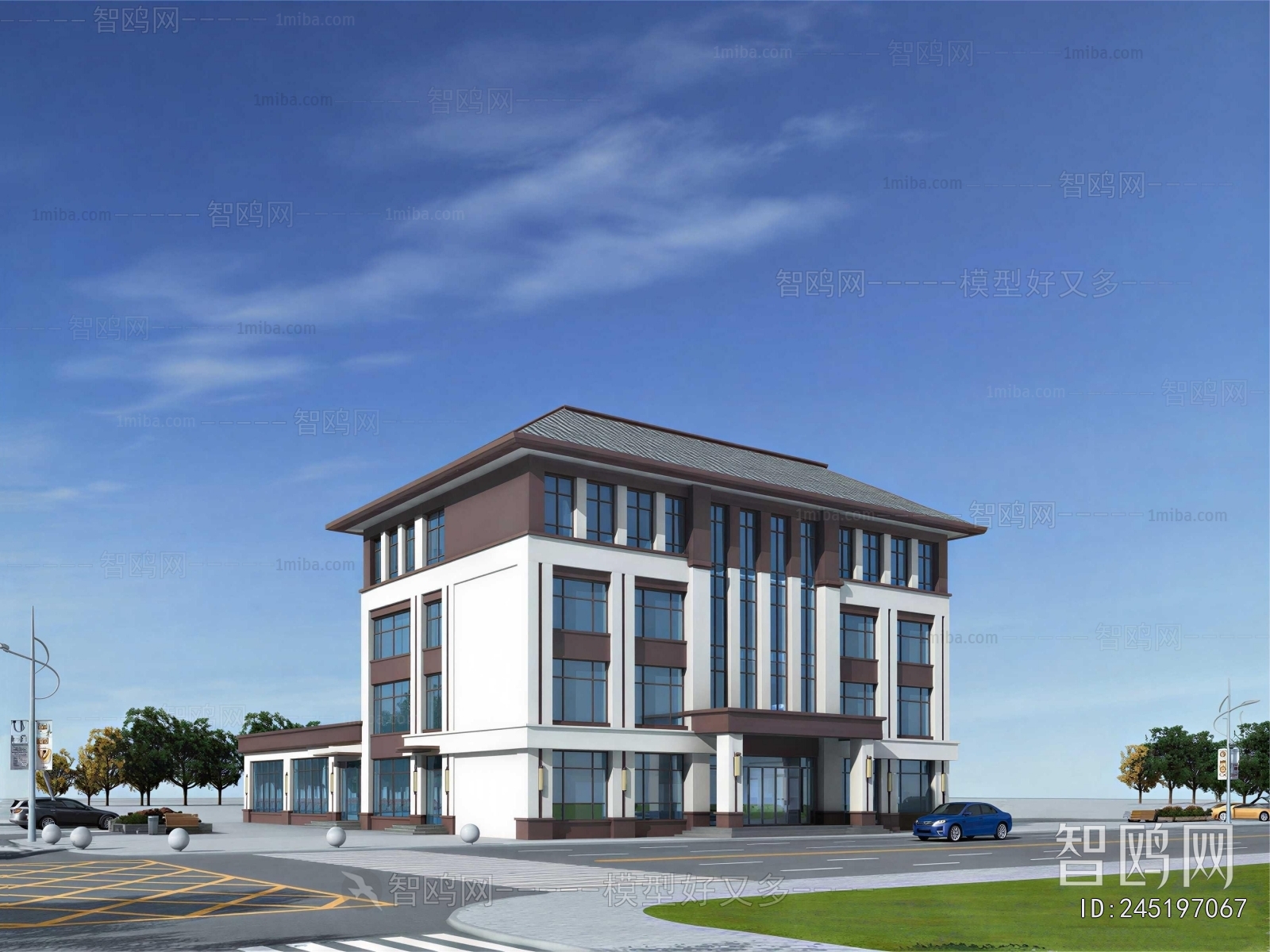 New Chinese Style Building Appearance