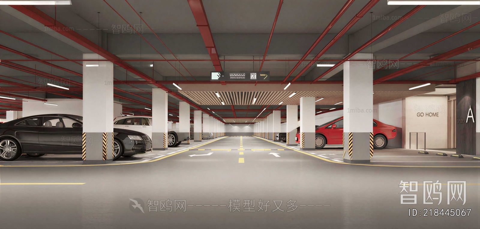Modern Underground Parking Lot