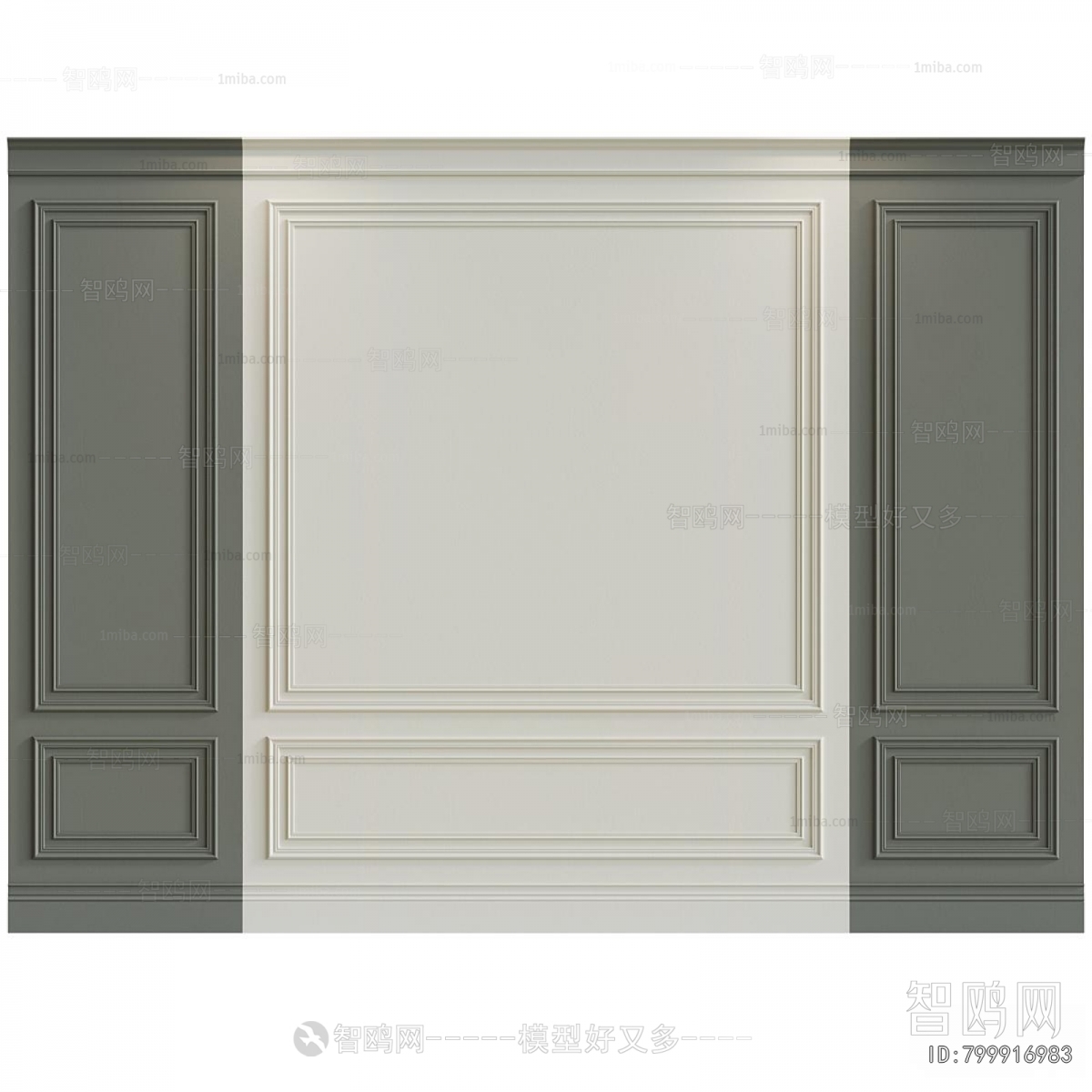 Simple European Style TV Wall