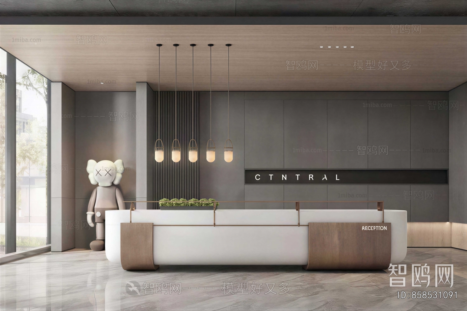 Modern Office Reception Desk