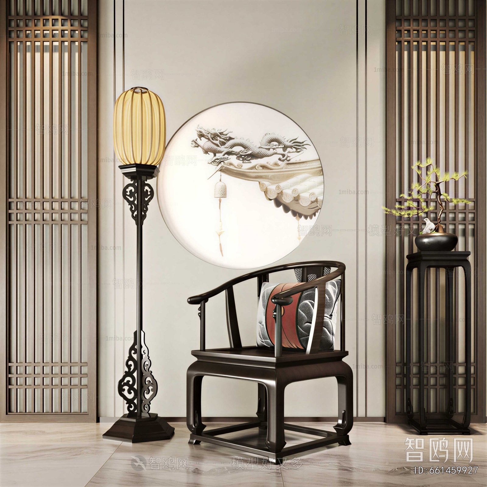 New Chinese Style Lounge Chair