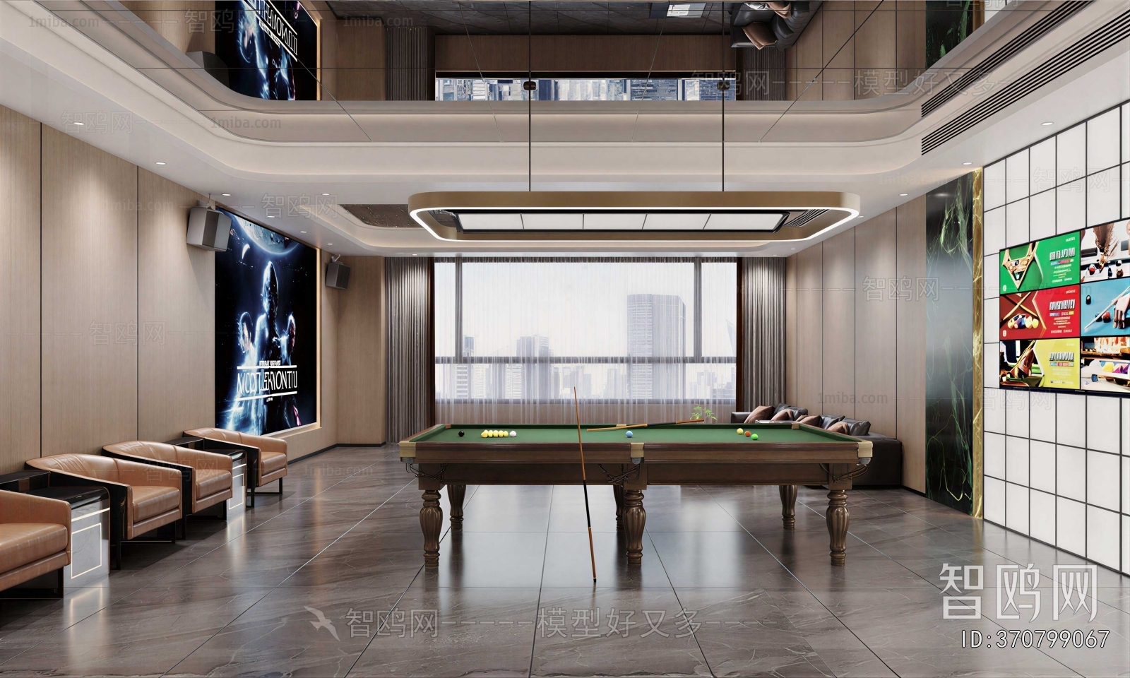 Modern Billiards Room