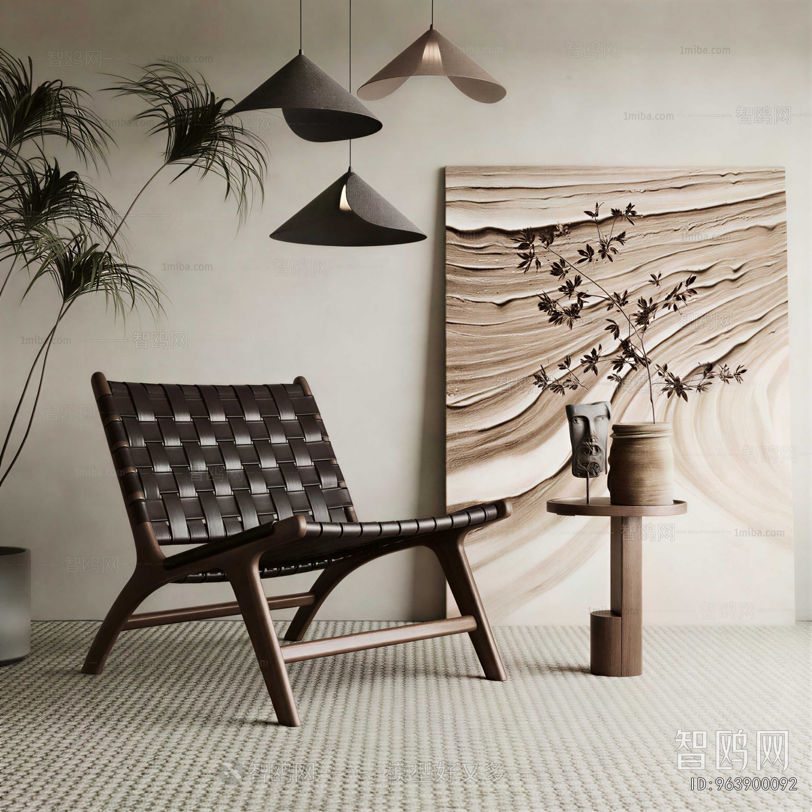 Wabi-sabi Style Lounge Chair