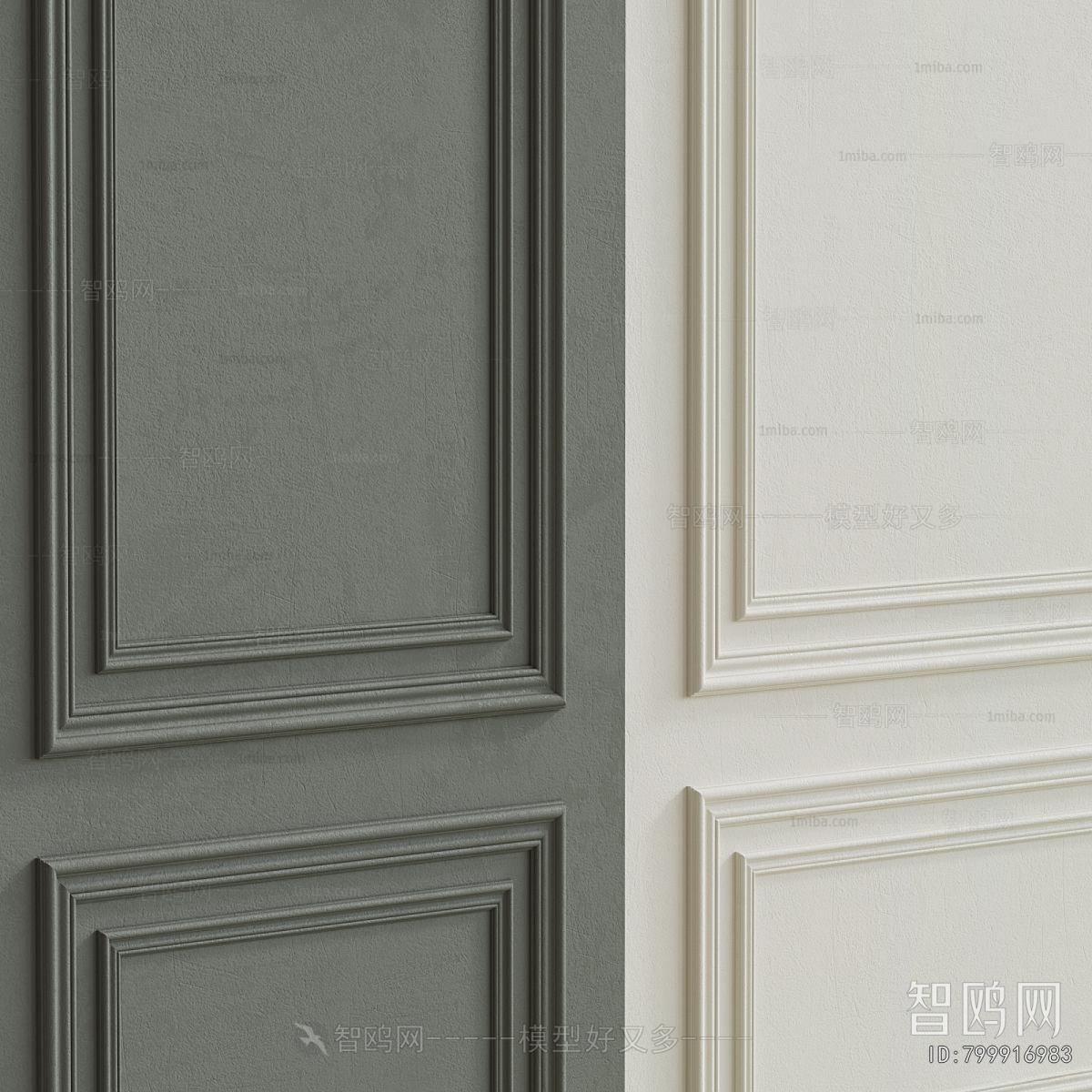 Simple European Style TV Wall