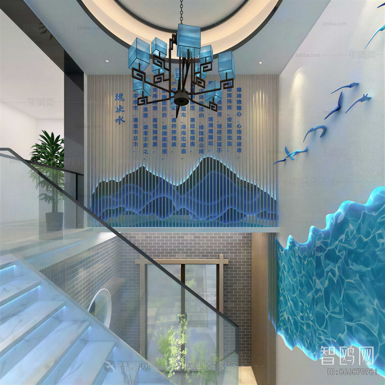 New Chinese Style Stairwell