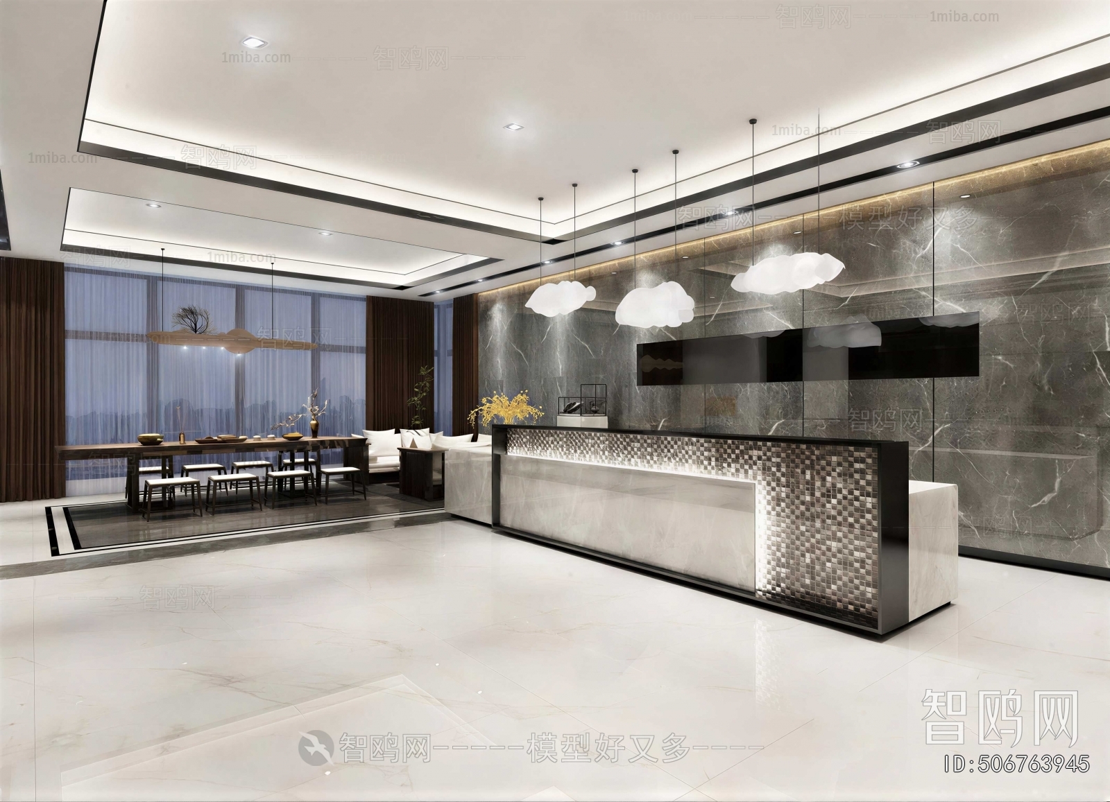 Modern Office Reception Desk