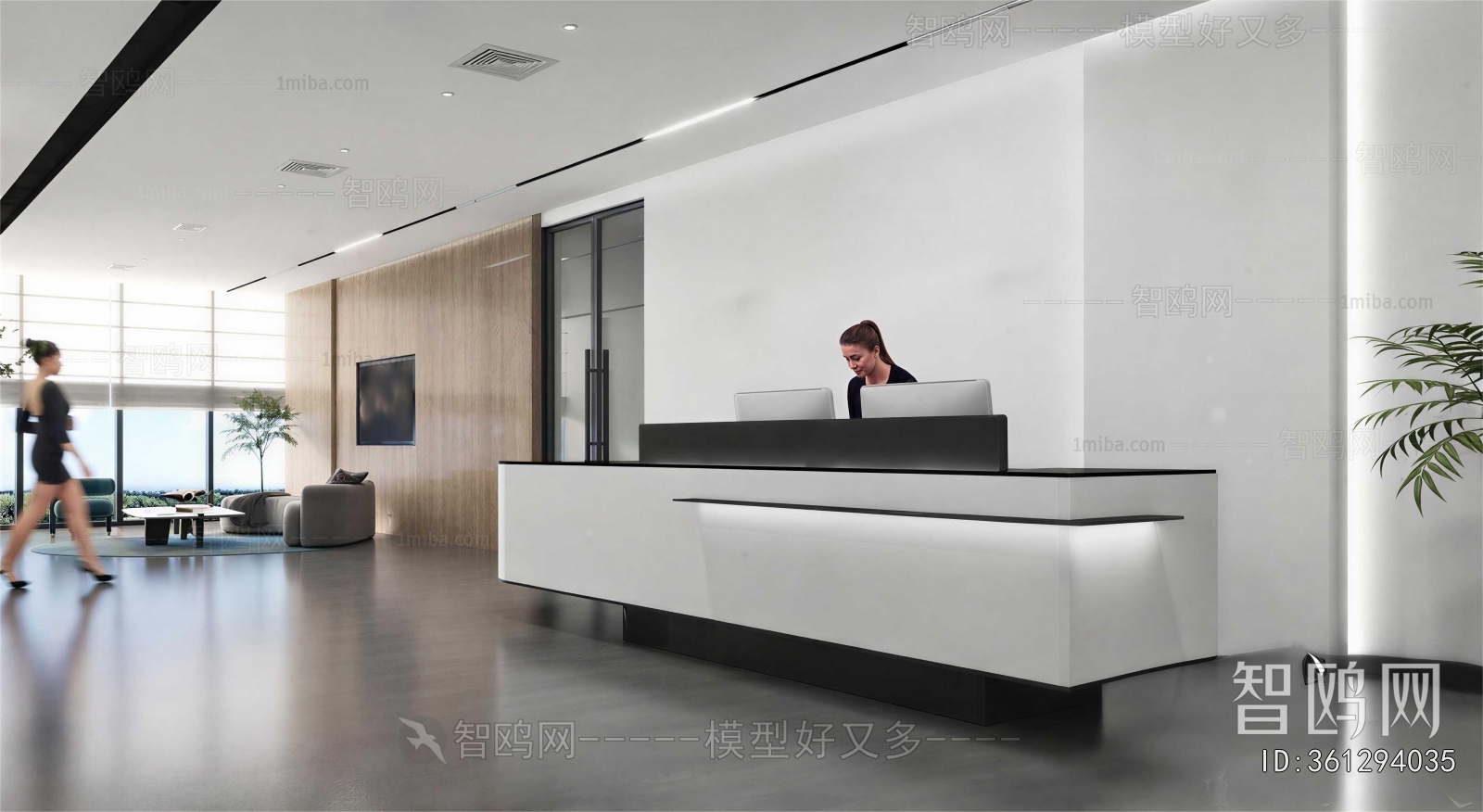 Modern Office Reception Desk