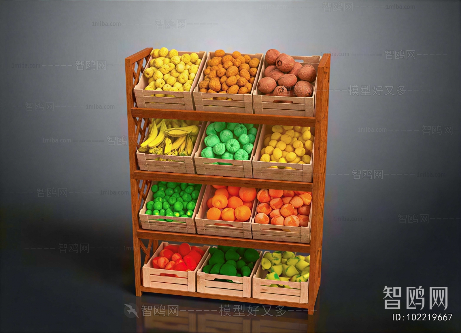 Modern Supermarket Shelf