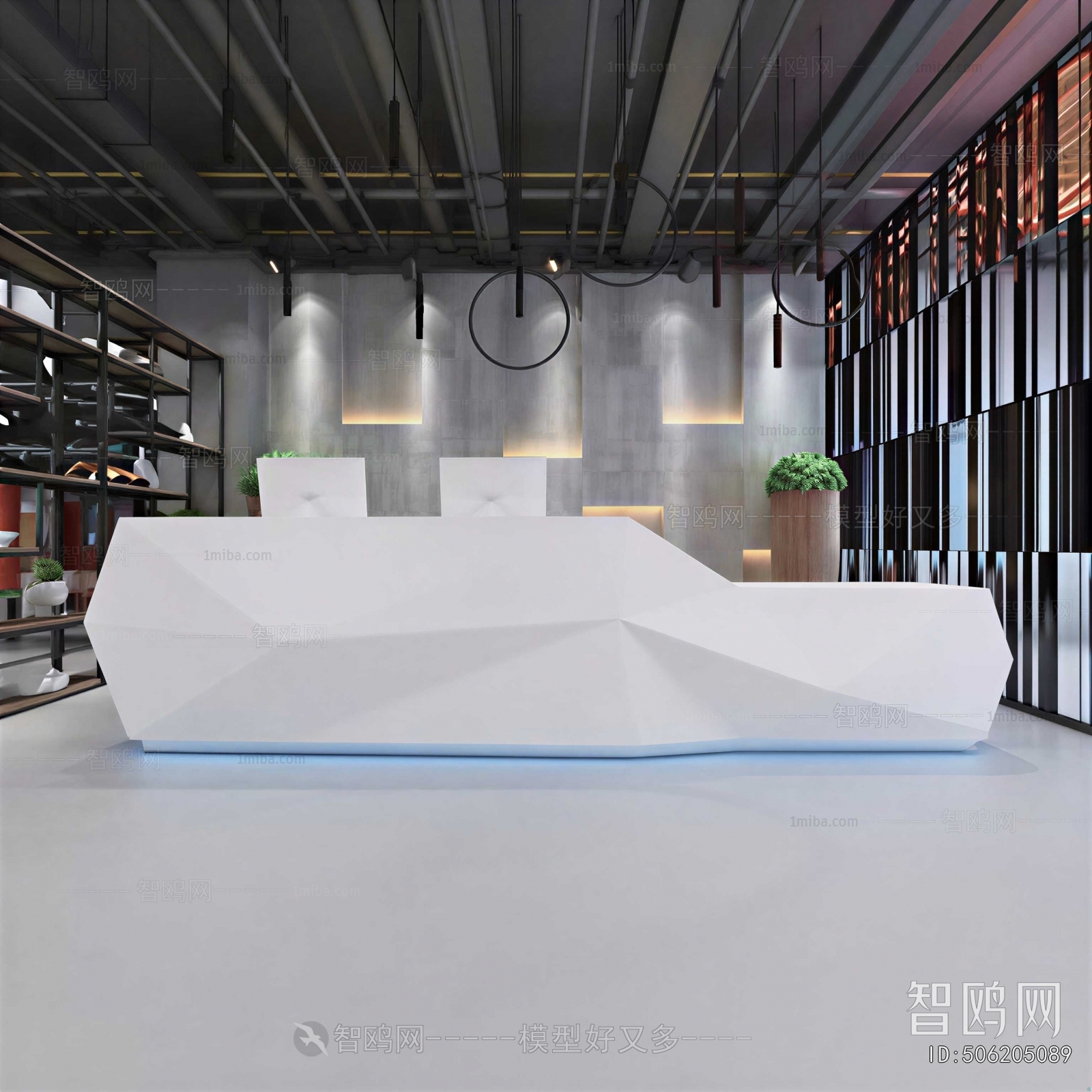 Modern Office Reception Desk