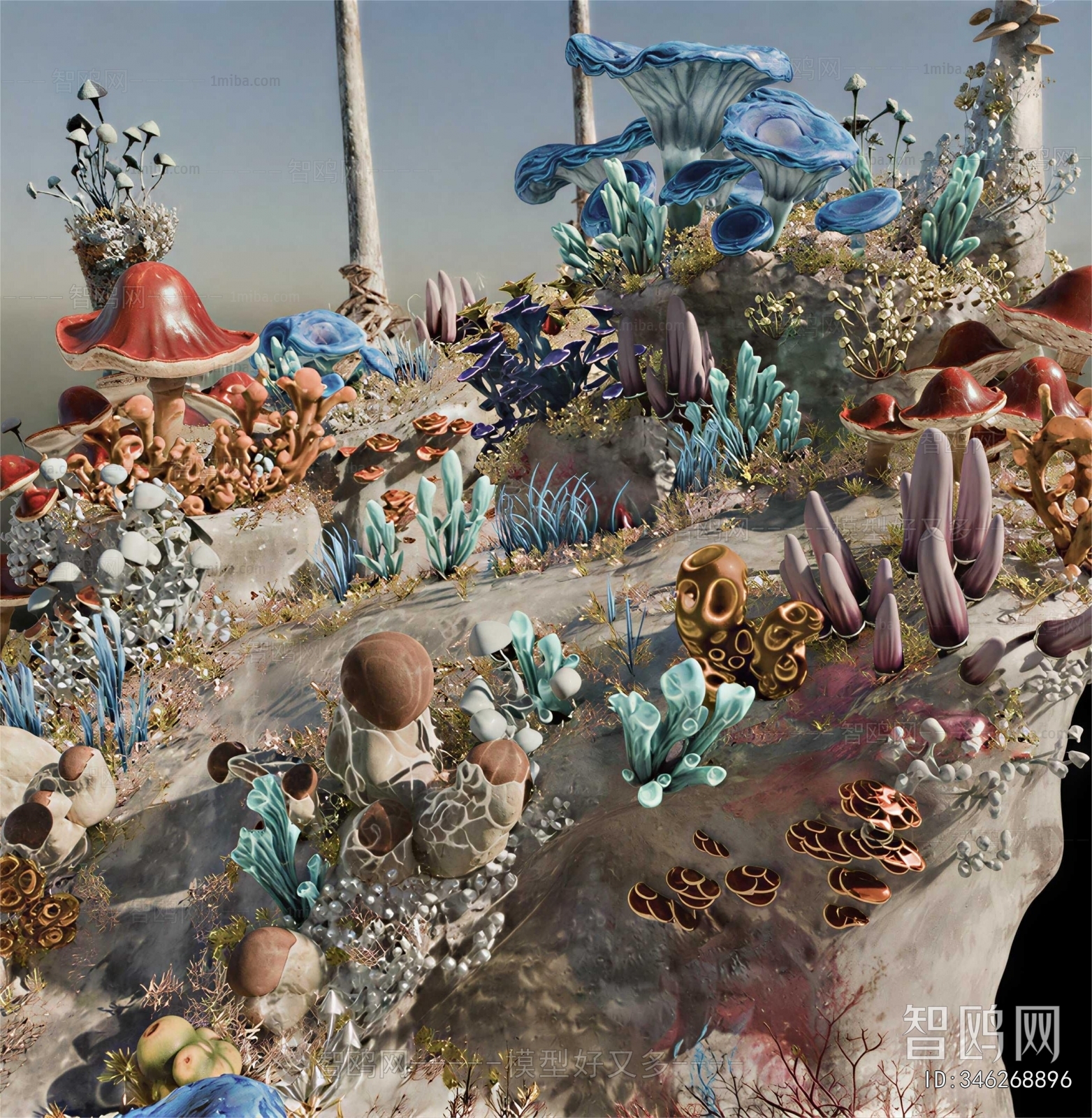 Modern Tree/shrub/grass