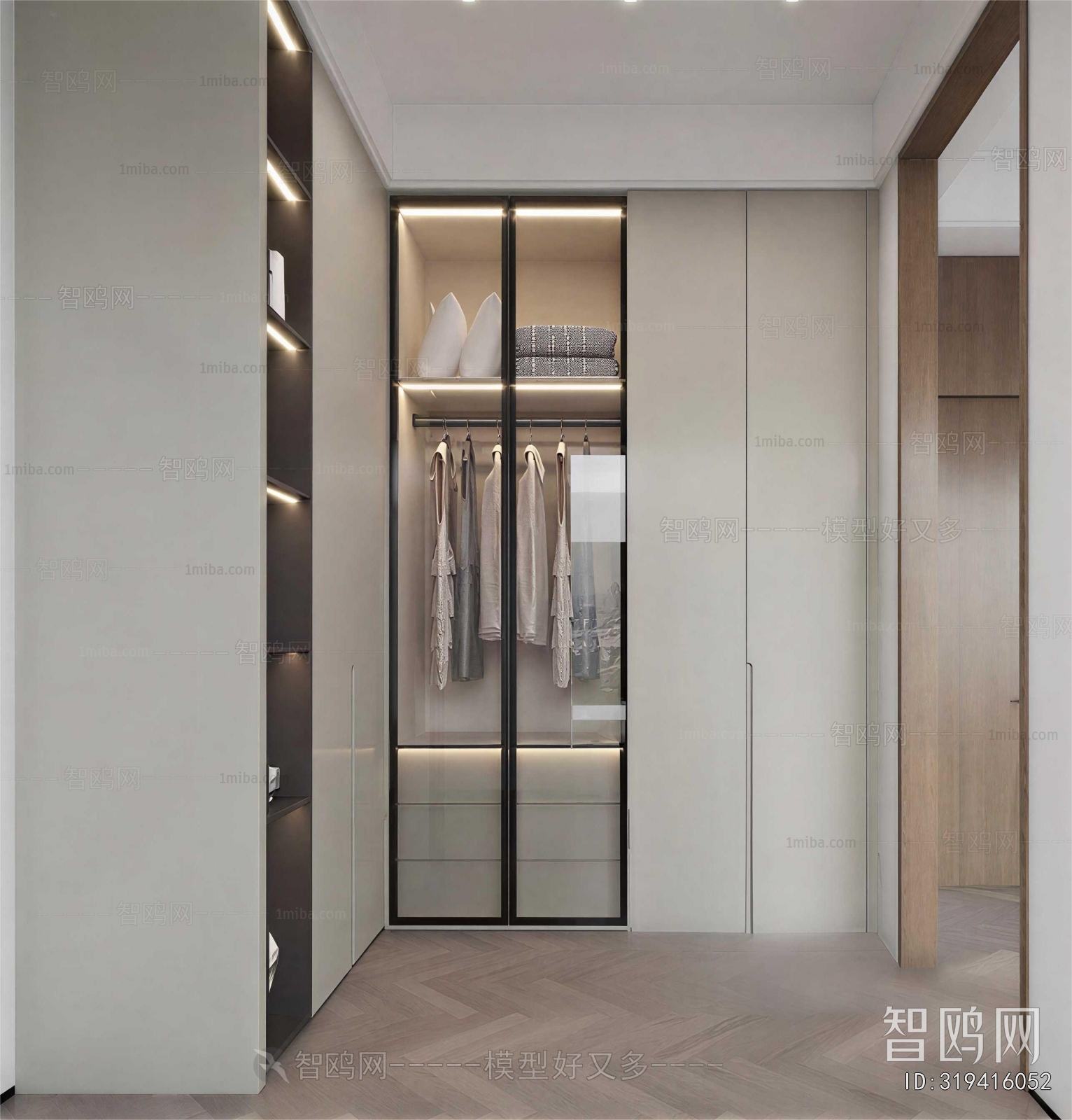 Modern Clothes Storage Area